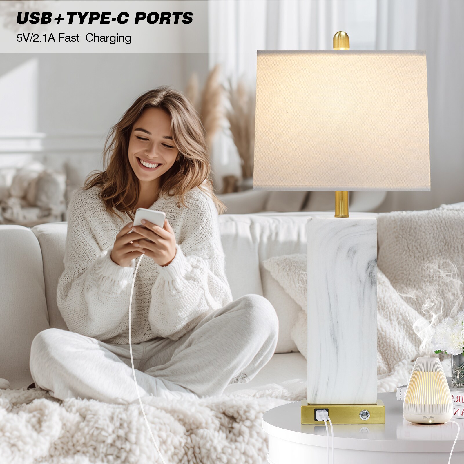UrFurnishings TD-787 Table-Lamps - View #2