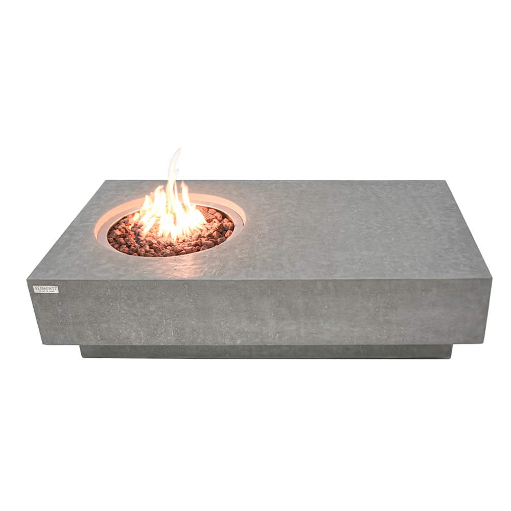 Elementi ENV-OFG104-NG 56-Inches W Grey Glass fiber reinforced concrete Rectangle Natural gas Fire pit