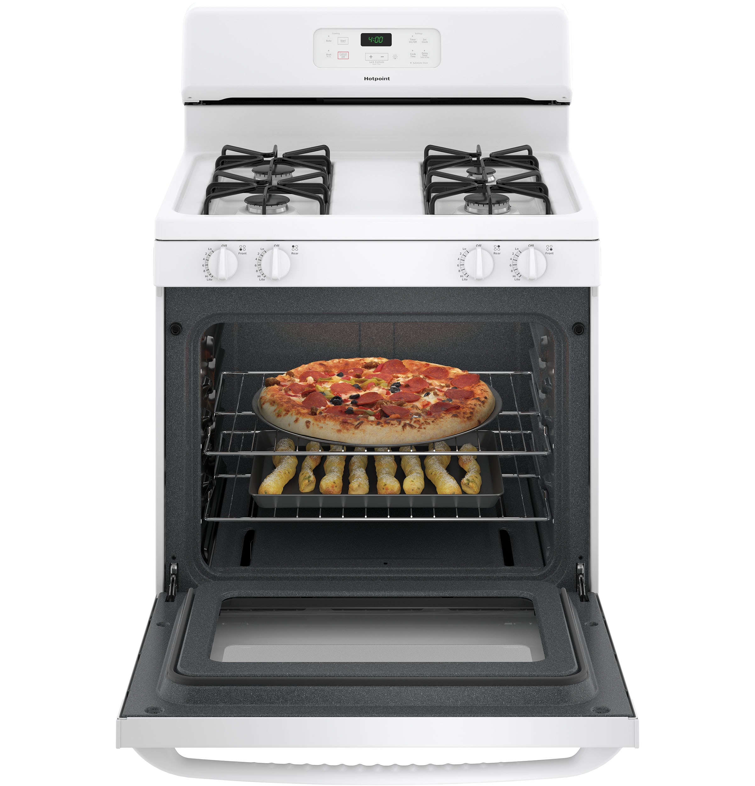 Hotpoint RGBS400DMWW Freestanding-Gas-Ranges - View #2