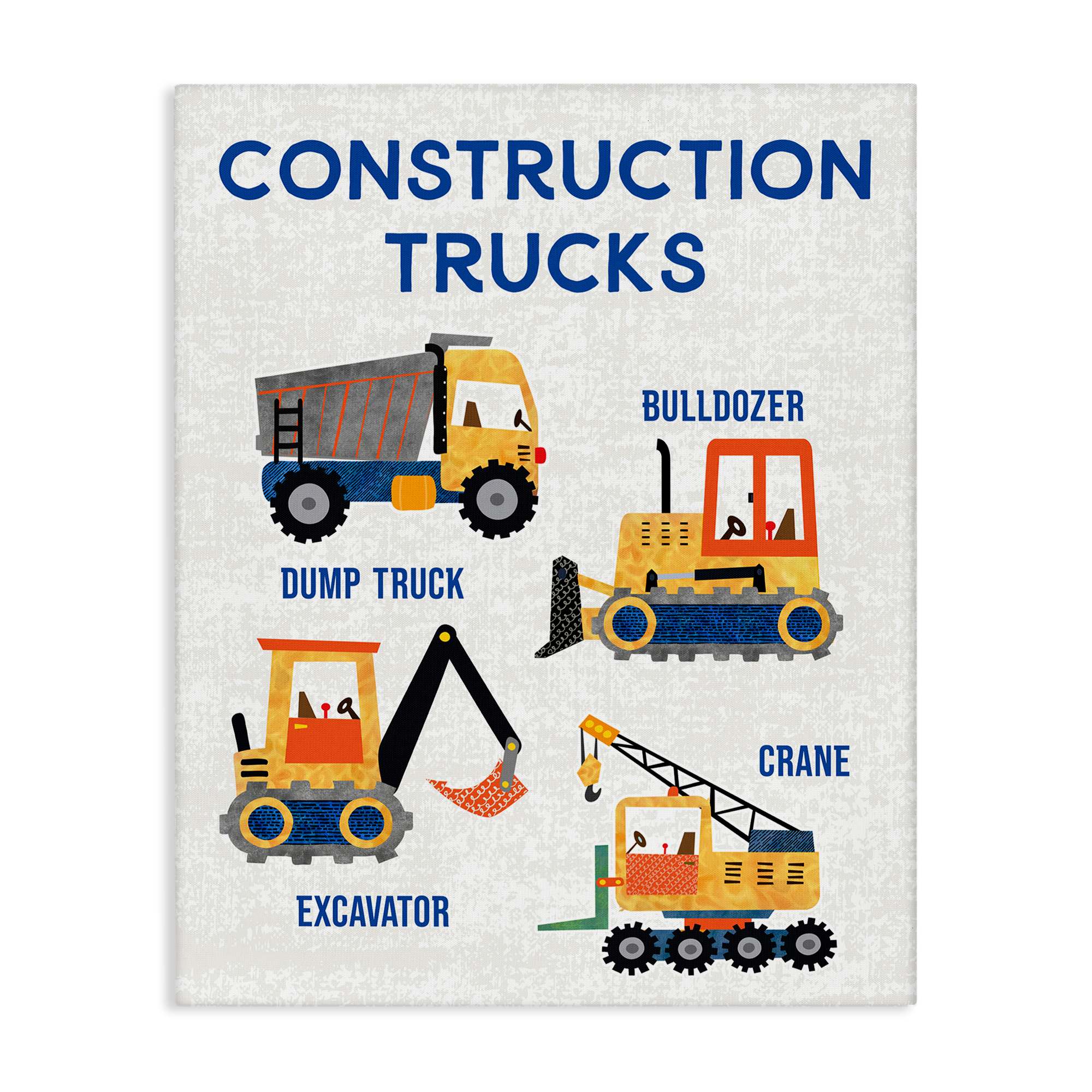 Stupell Industries BT-946-CN-36X48 Educational Construction Trucks Canvas Wall Art By Conrad Knutsen 36 x 48