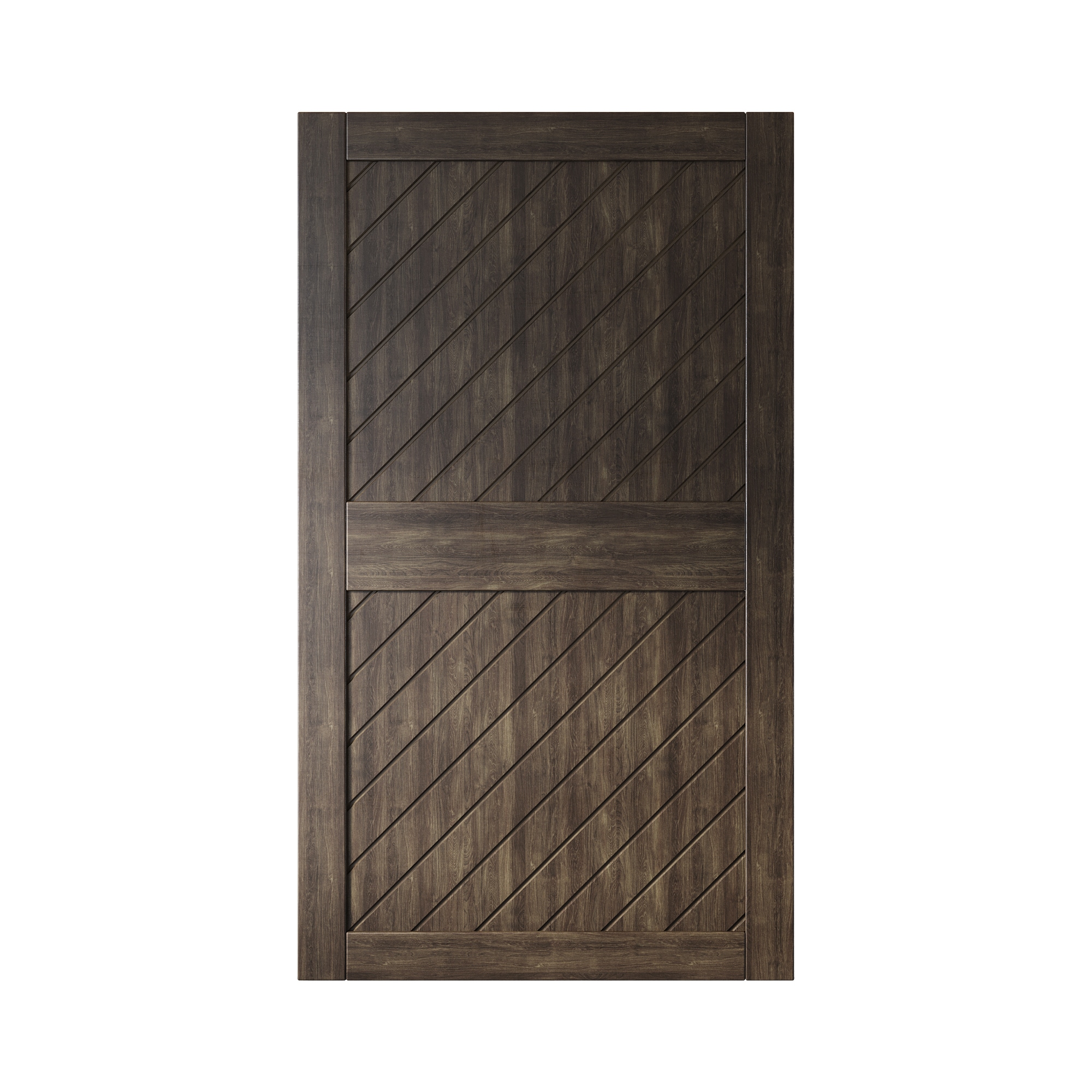 HOMACER XT1-4884-EB 48-in x 84-in Ebony Prefinished Non-standard Pine Wood Solid core Single Barn Door (Hardware Not Included)