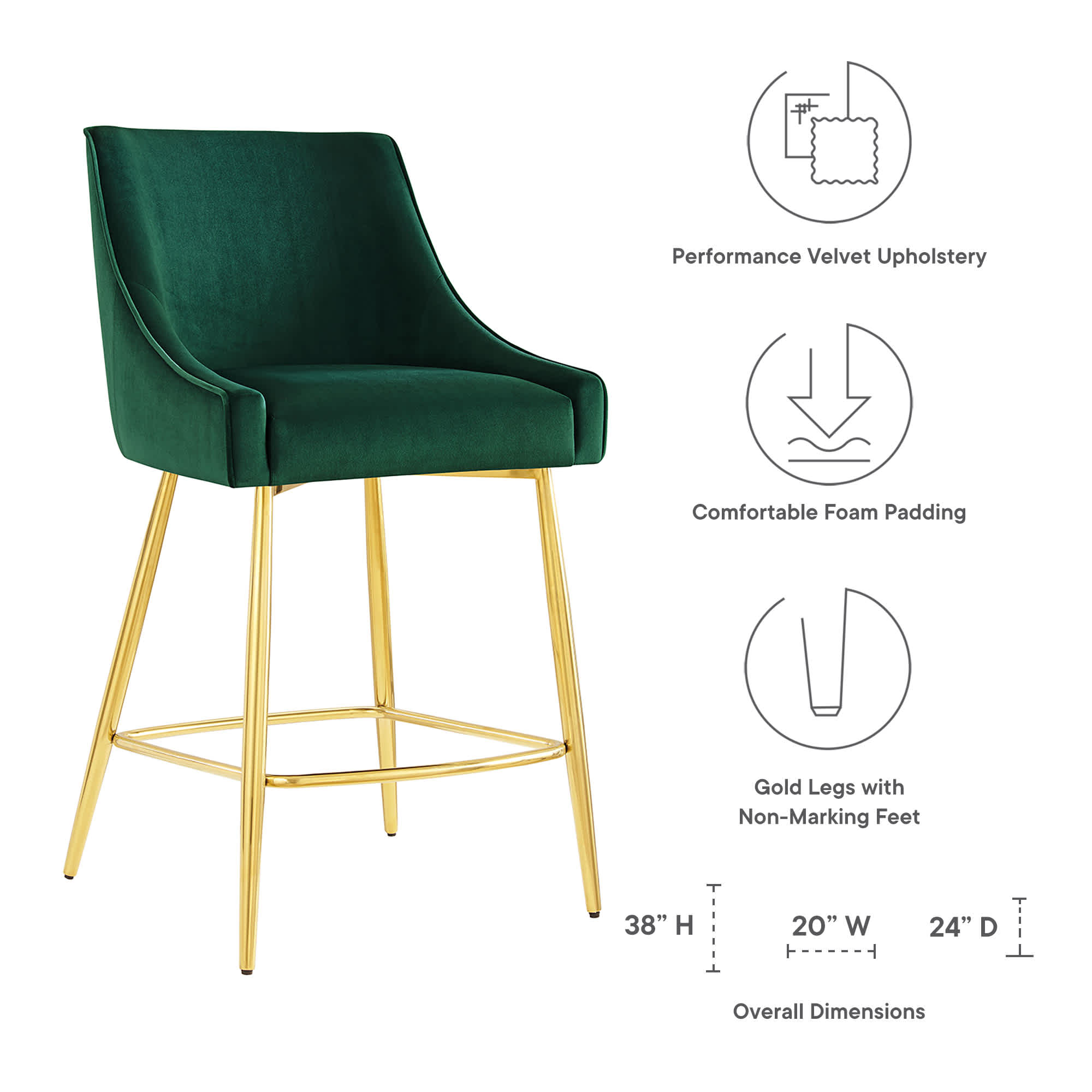 Modway EEI-6038-GRN stools - View #2