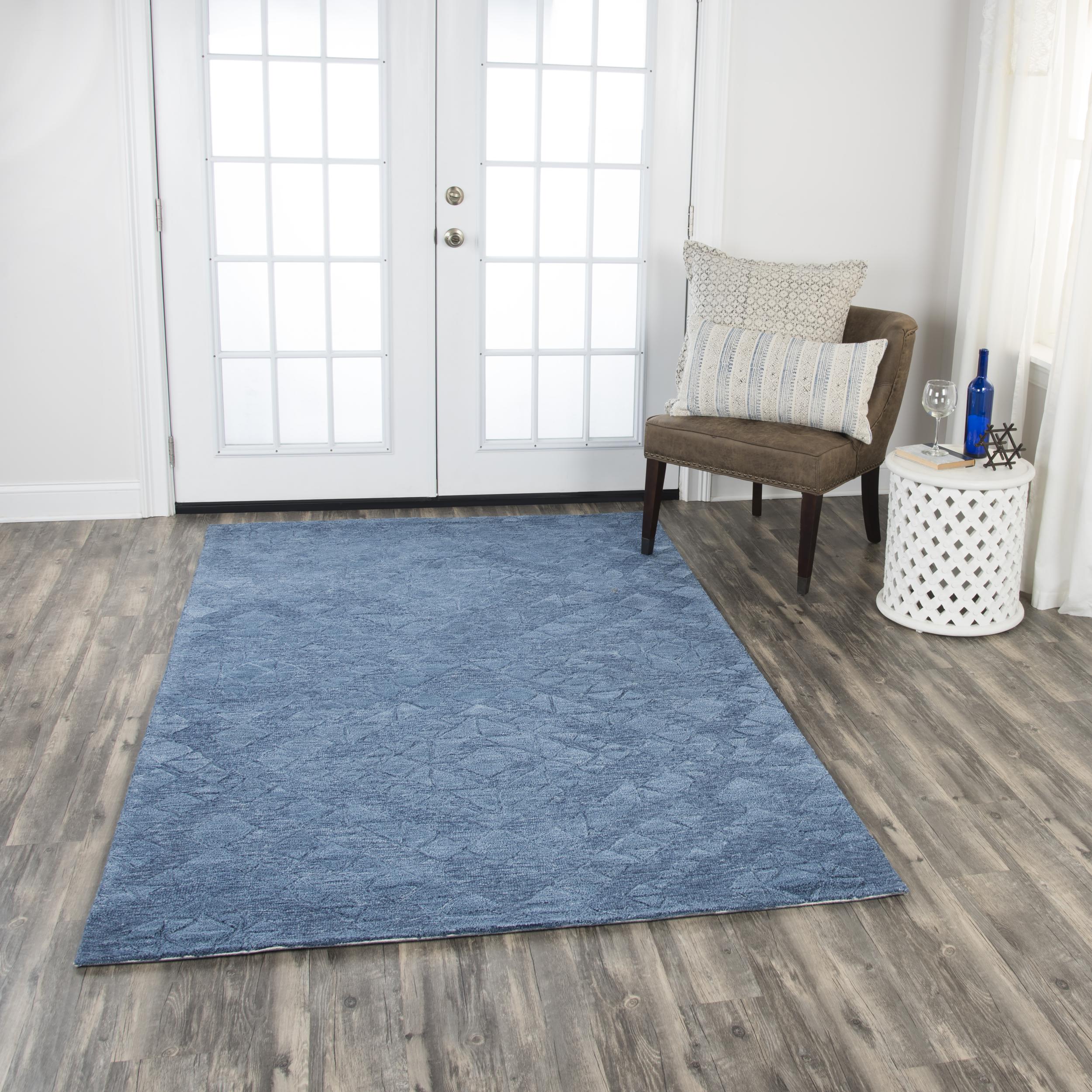 Alora Decor EMRES101200090810 Emerson 8 X 10 (ft) Wool Blue Indoor Geometric Mid-century Modern Area Rug
