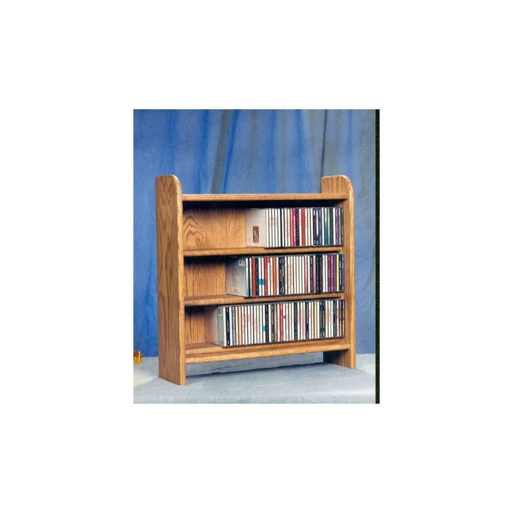 MaxPower ZX9WDSP008 Solid Oak 3 Shelf CD Cabinet