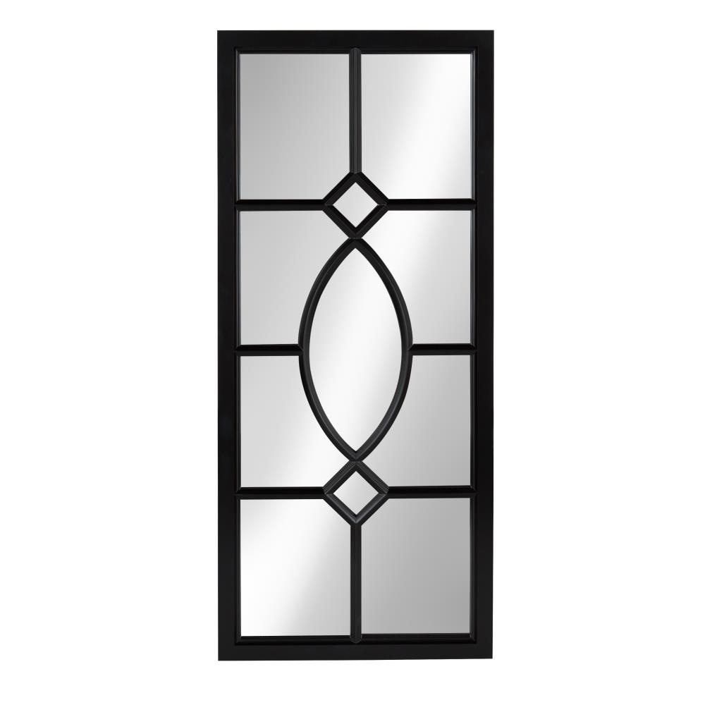Kate and Laurel 211571 Cassat 13-Inches W x 30-Inches H Rectangle Black Framed Wall Mirror