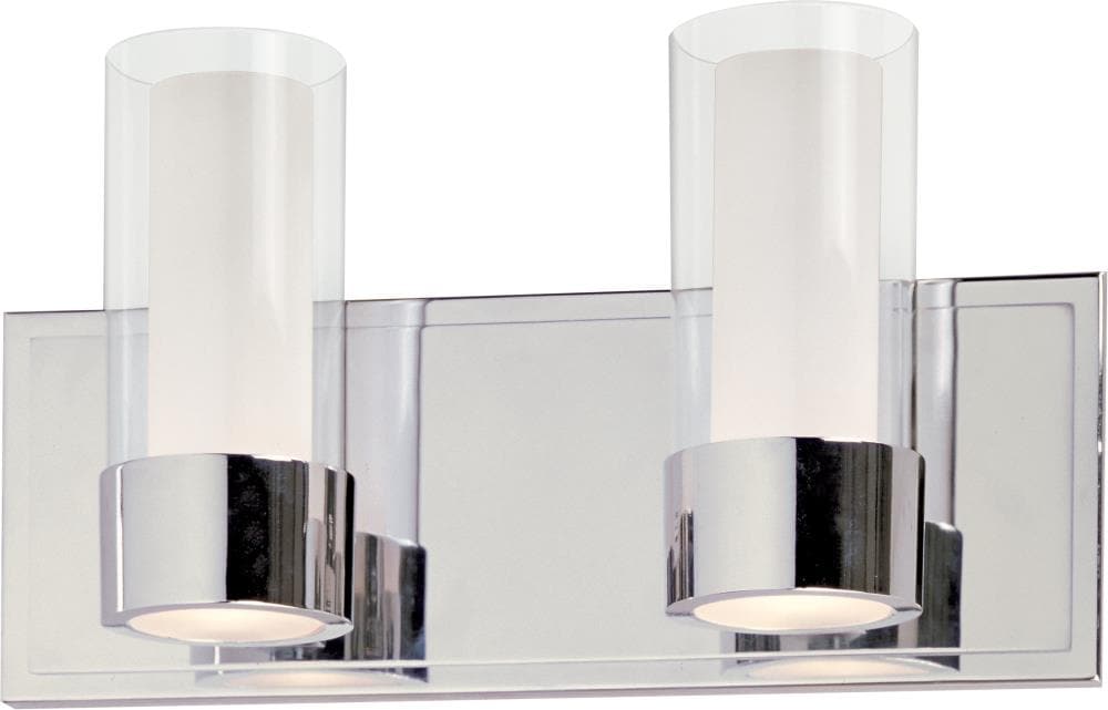 Maxim Lighting Silo 14 In 2 Light Polished Chrome Moderncontemporary Vanity Light In The Vanity 9285