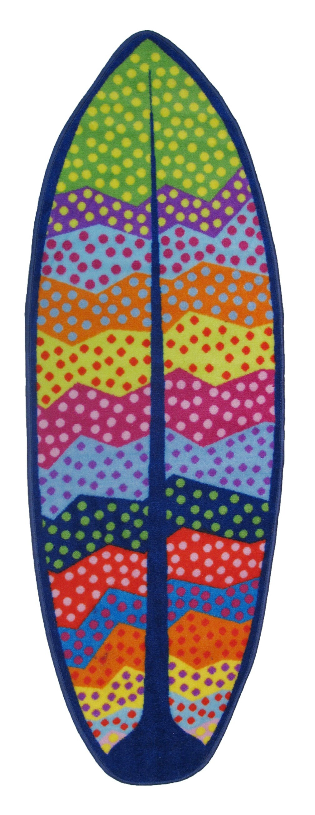Fun Rugs ST-26 1958 Surf Time 2 x 5 Multi-color Irregular Indoor Area Rug