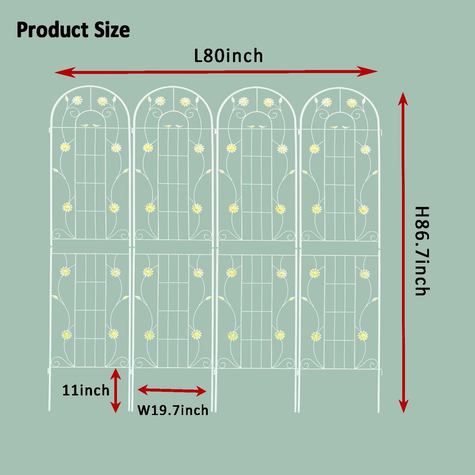 Kahomvis GDLIFE-QPT2-968 Garden-Trellis - View #2