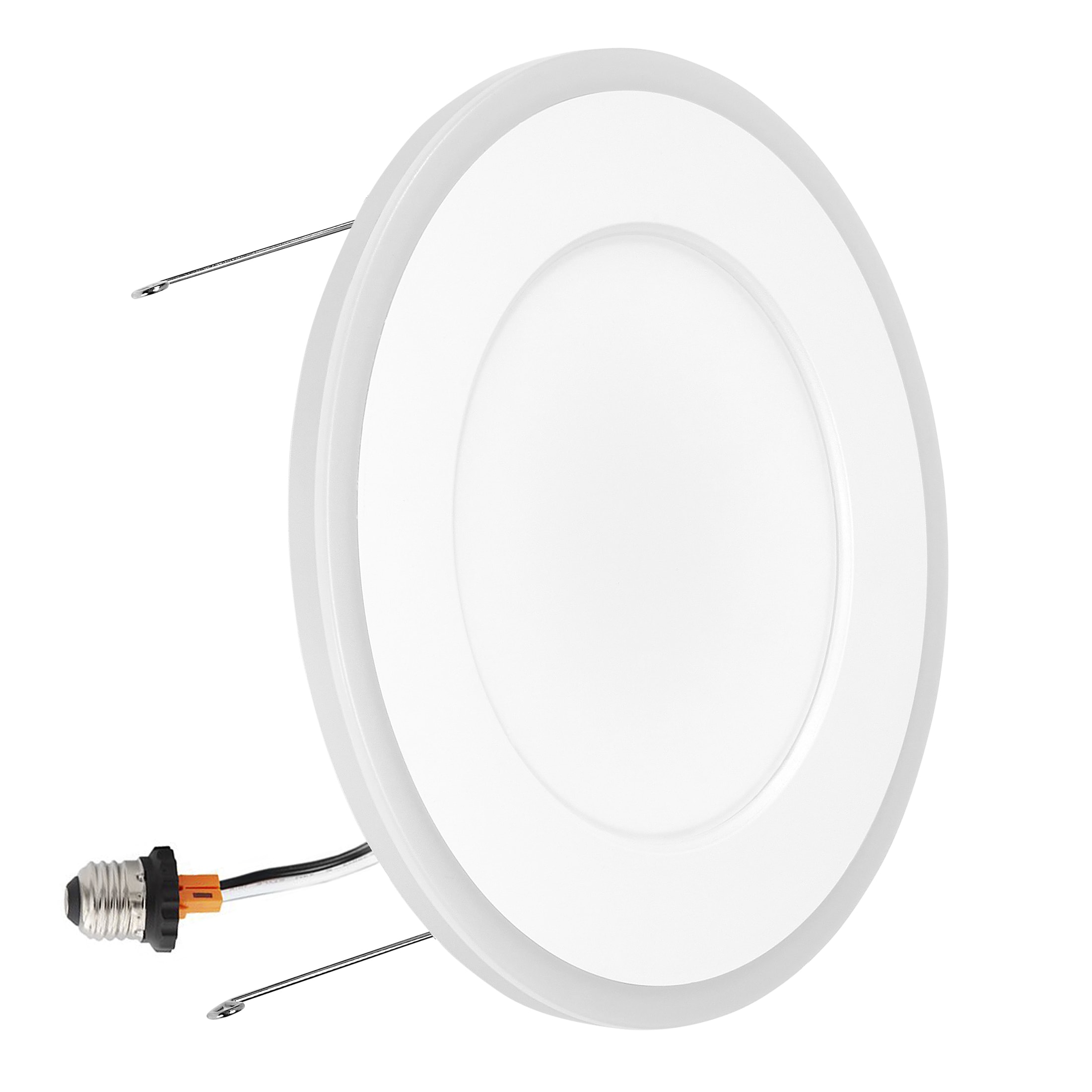7.5-Inch White Aluminum LED Recessed Downlight with Night Light