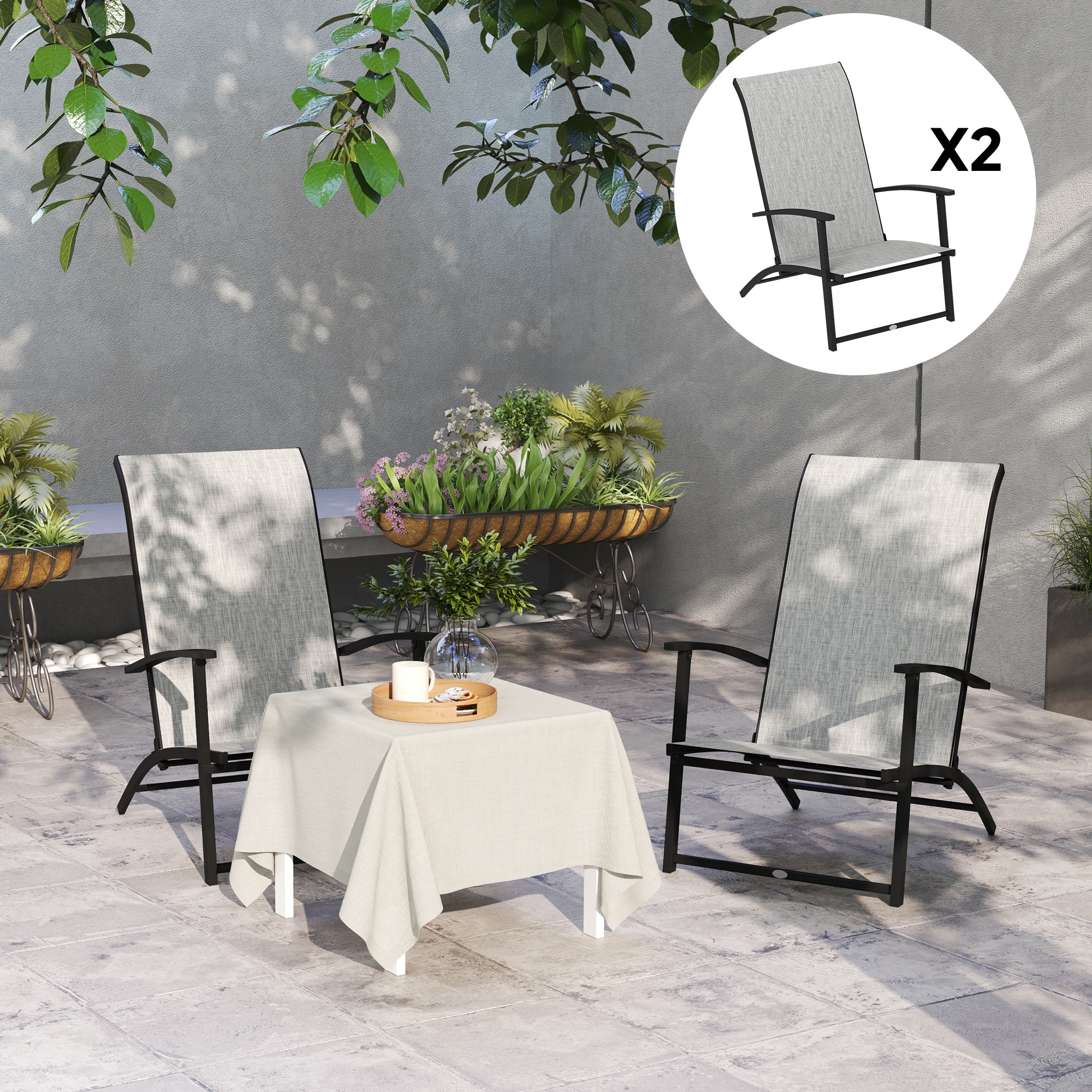 Outsunny 83B-249V00GY Folding-Furniture-Sets - View #7
