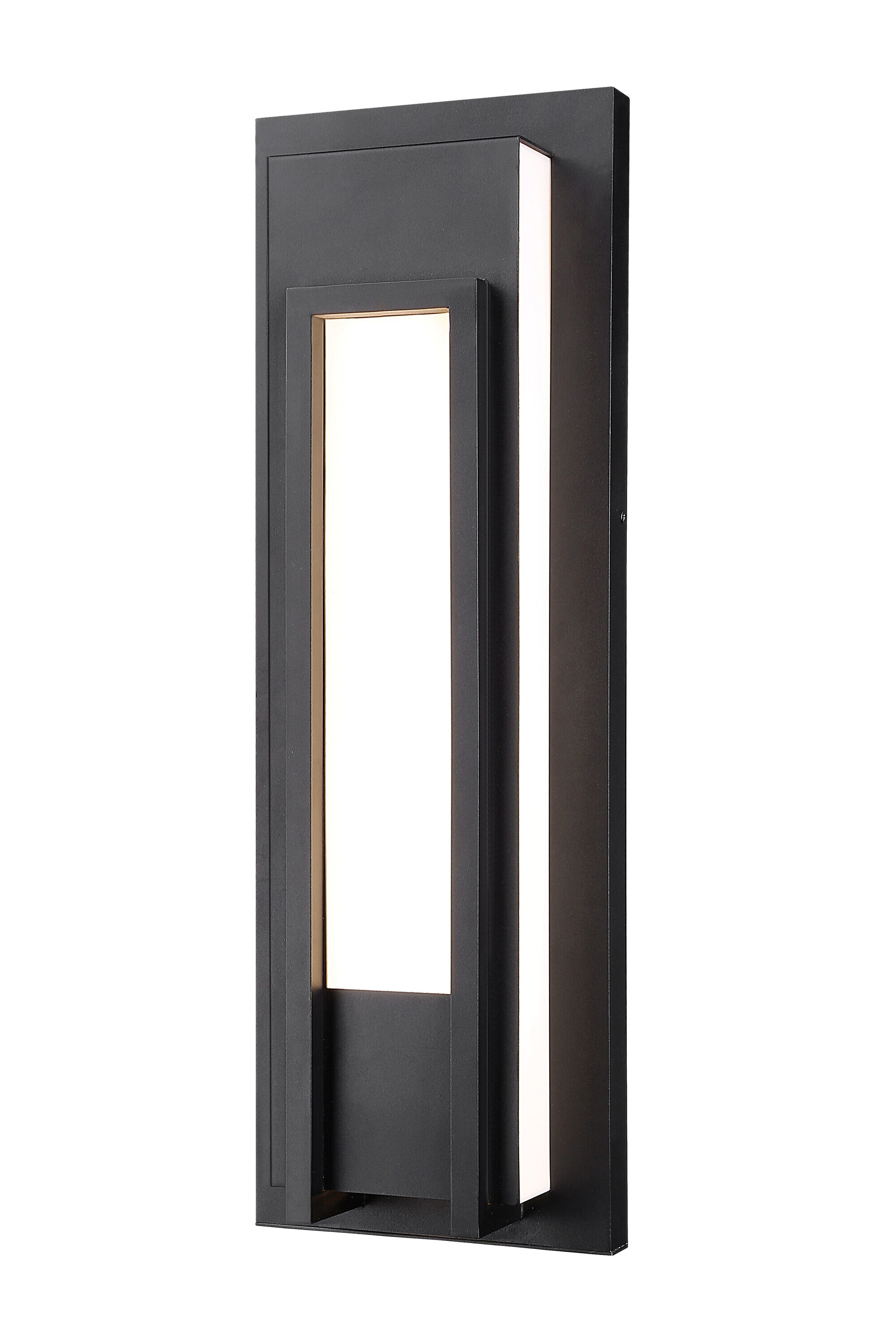 Z-Lite Keaton 24-in H Black Integrated LED Outdoor Wall Light in the ...