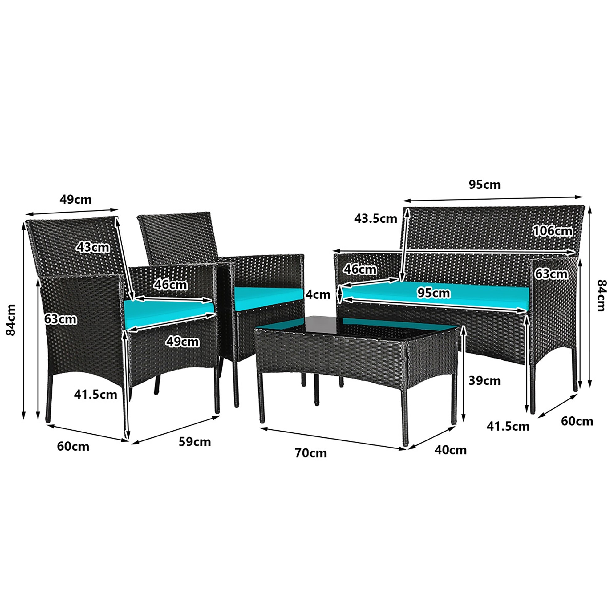 CASAINC WF-HW65357-LA Patio-Conversation-Sets - View #11