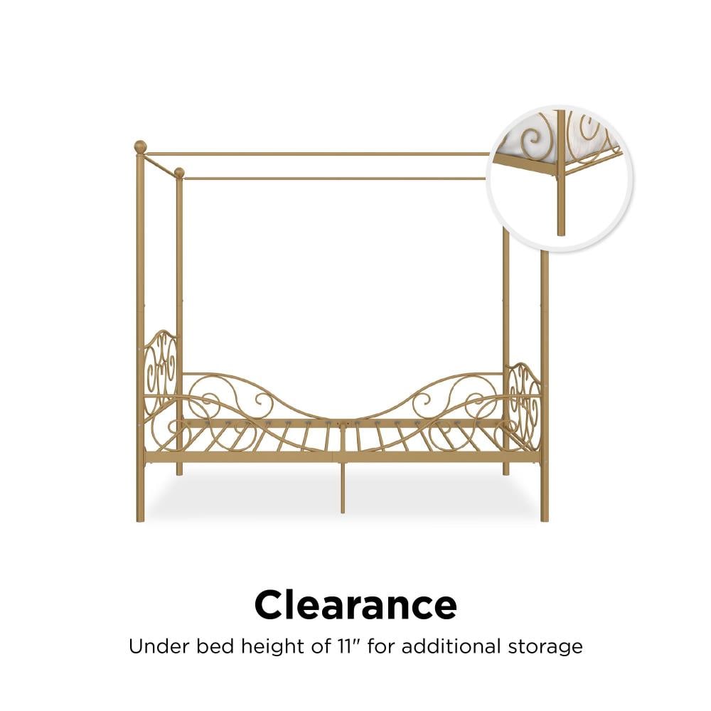 DHP Gold Twin Metal Canopy Bed In The Beds Department At Lowes.com