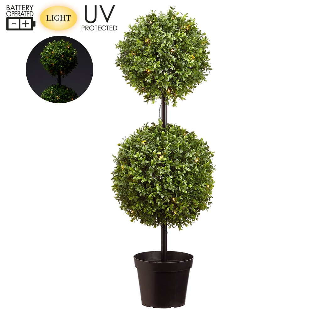 Allstate Floral LPB251-GR 37-in Green Indoor/Outdoor Floor Boxwood Artificial plant