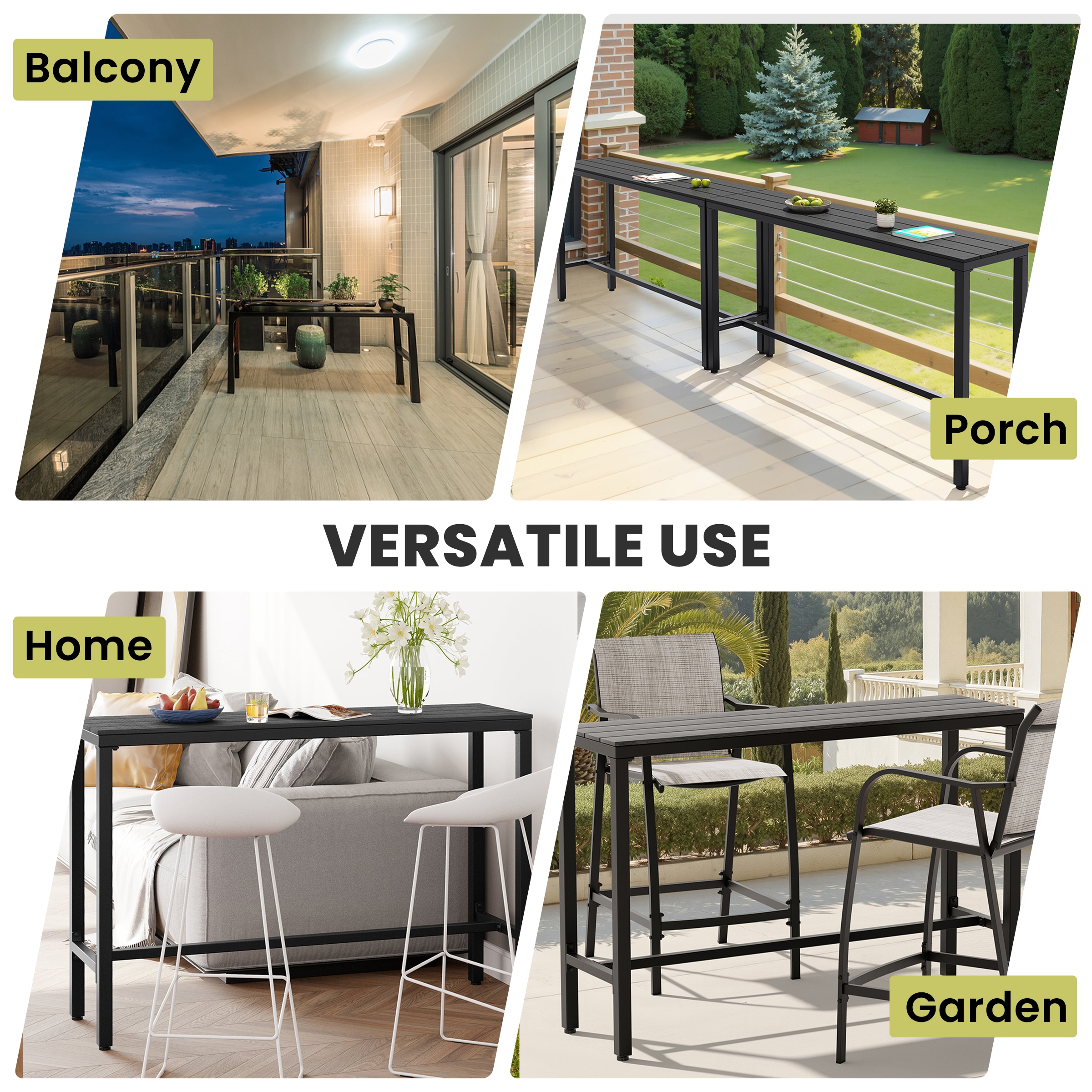 Crestlive Products CL-TB034BLK160 Patio-Tables - View #6