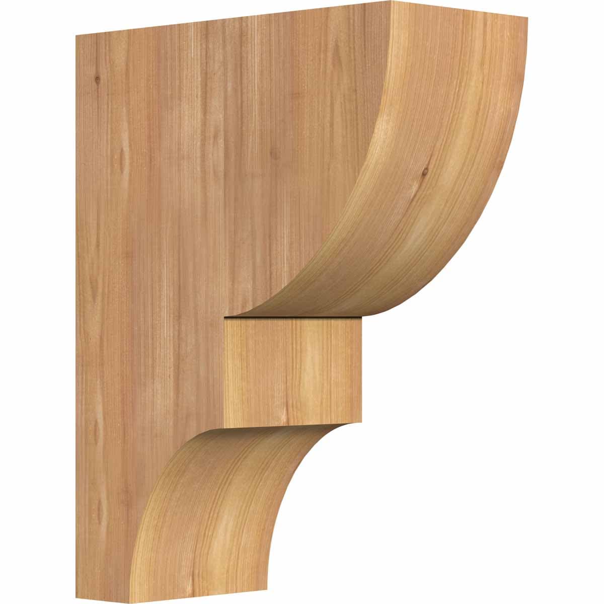 Ekena Millwork COR06X12X16RID00SWR 5.5-in x 12-in x 16-in Ridgewood Unfinished Western red cedar Wood Paintable/Stainable Corbel