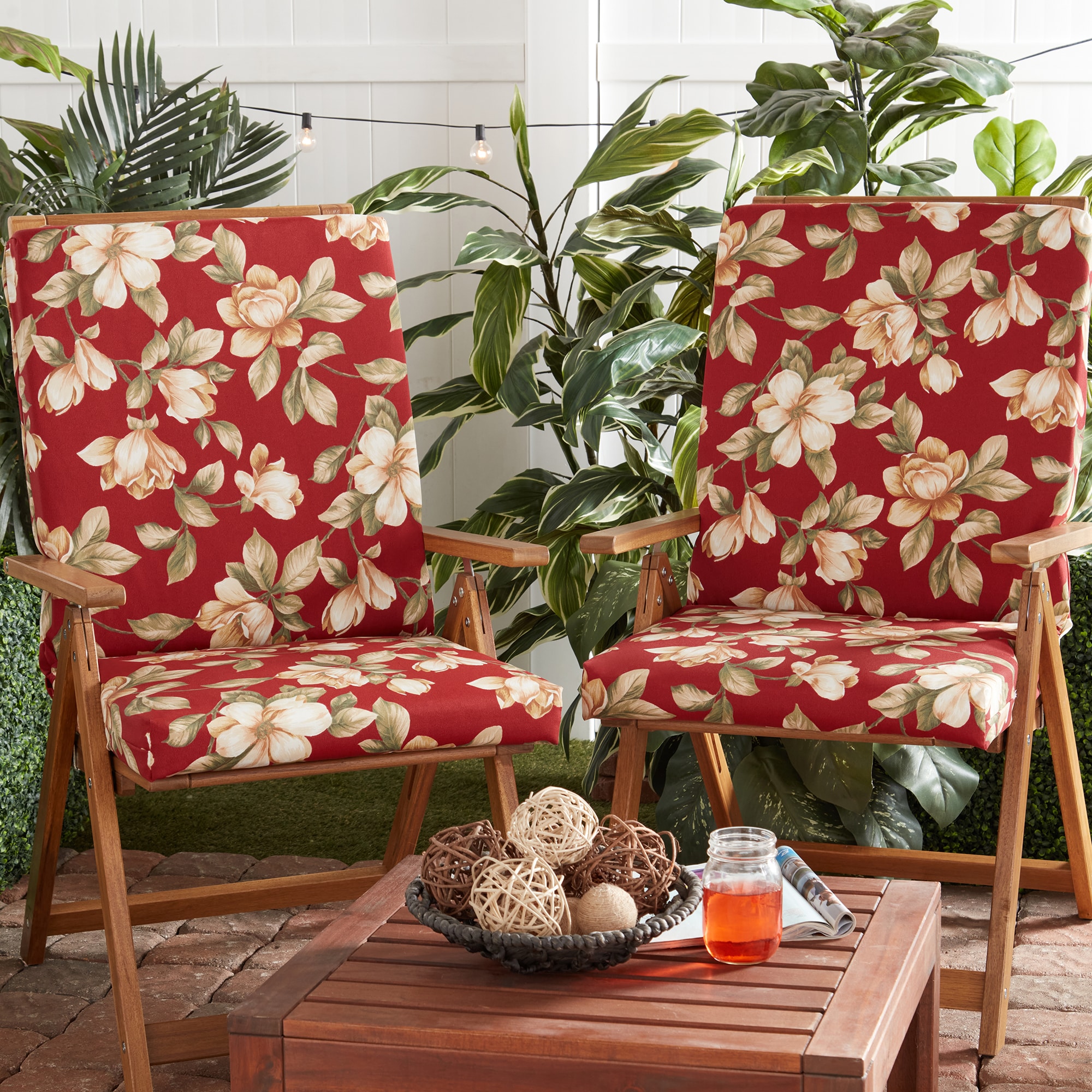 Greendale Home Fashions OP1900-ROMAFLORAL Patio-Furniture-Cushions - View #5