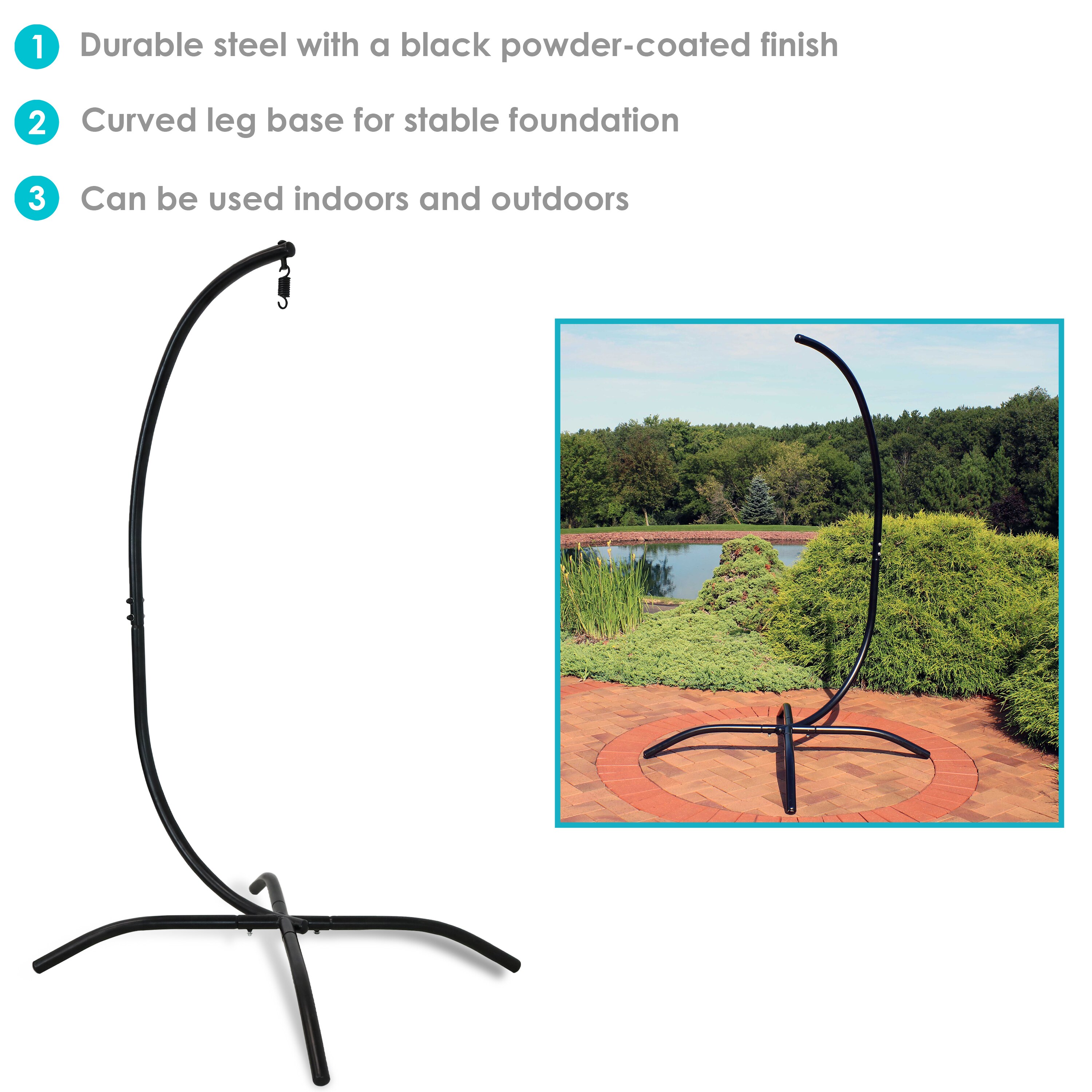 Hammock chair stand online round base