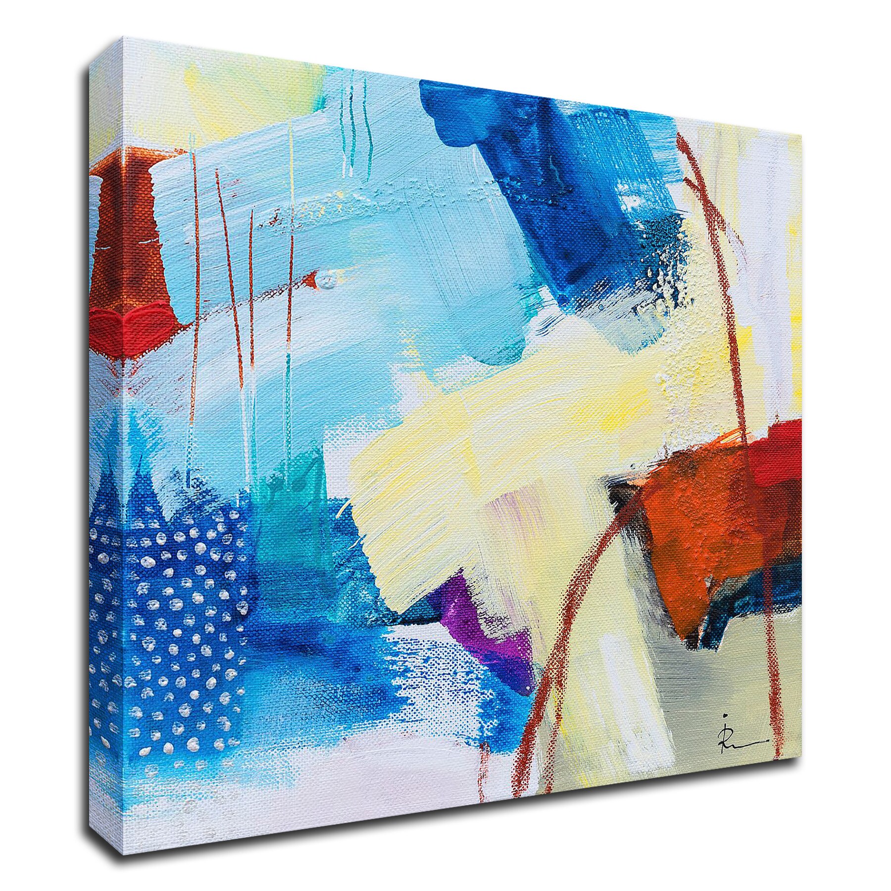 Tangletown Fine Art 8I157DC-1818 Untitled 307 Ira Ivanova 18-in H x 18-in W Abstract Print on Canvas