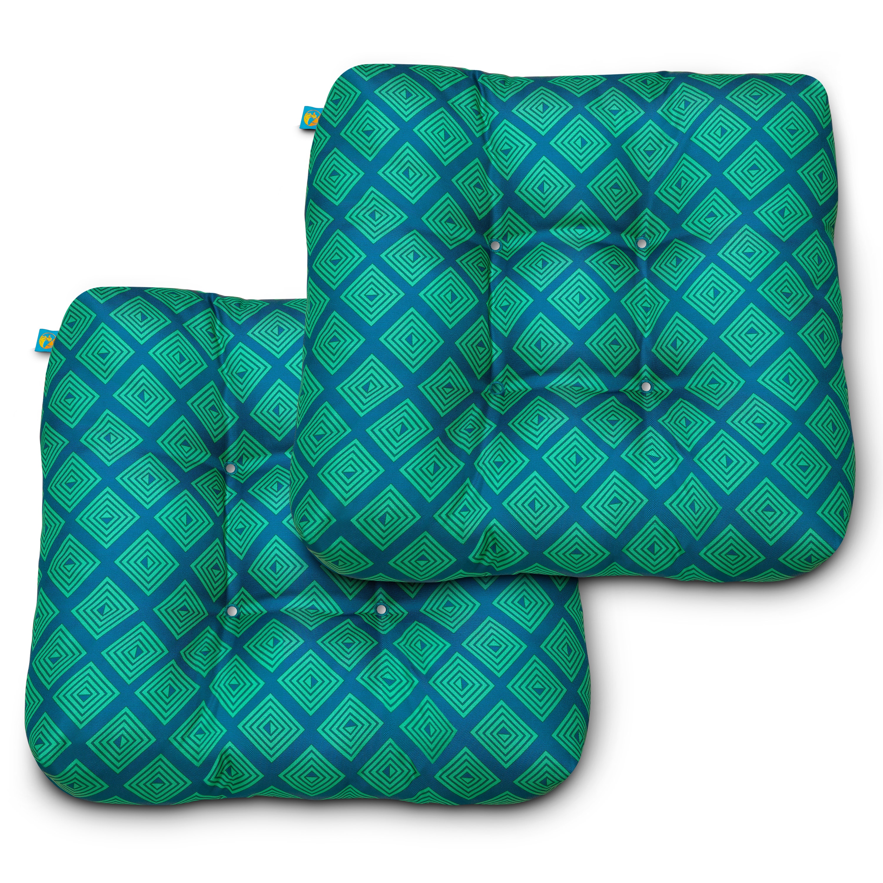 Duck Covers DCTOCH19195-2PK 19-in x 19-in 2 -Piece Topaz Mosaic Patio chair cushion