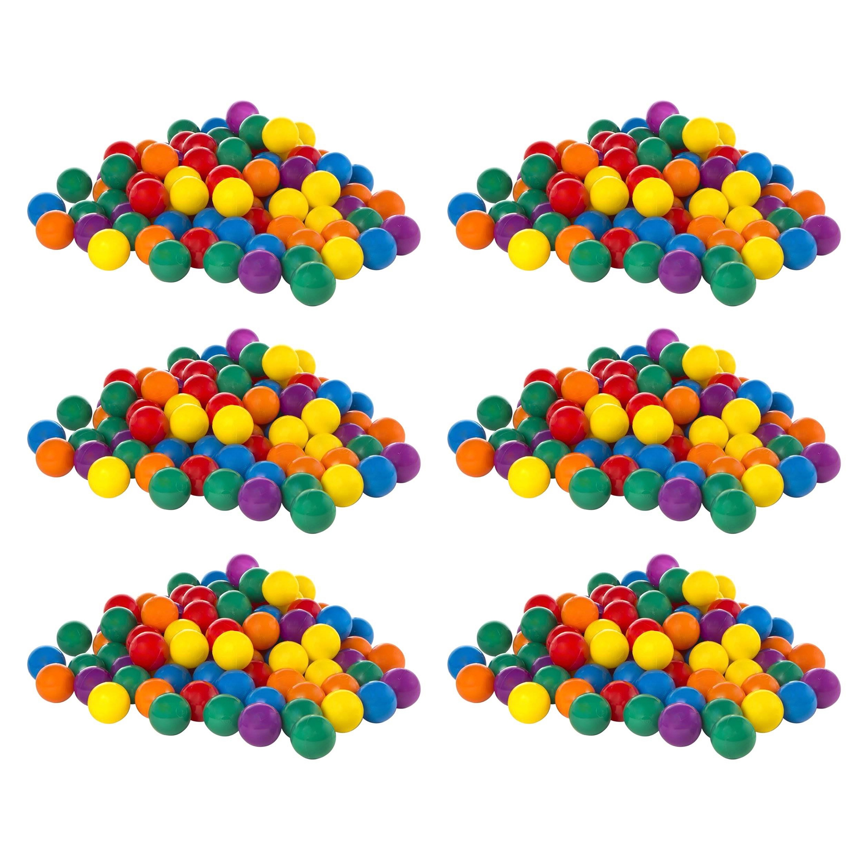 Intex - 100-Pack  Small Plastic Multi-Colored Fun Ballz For A Ball Pit (6 Pack)