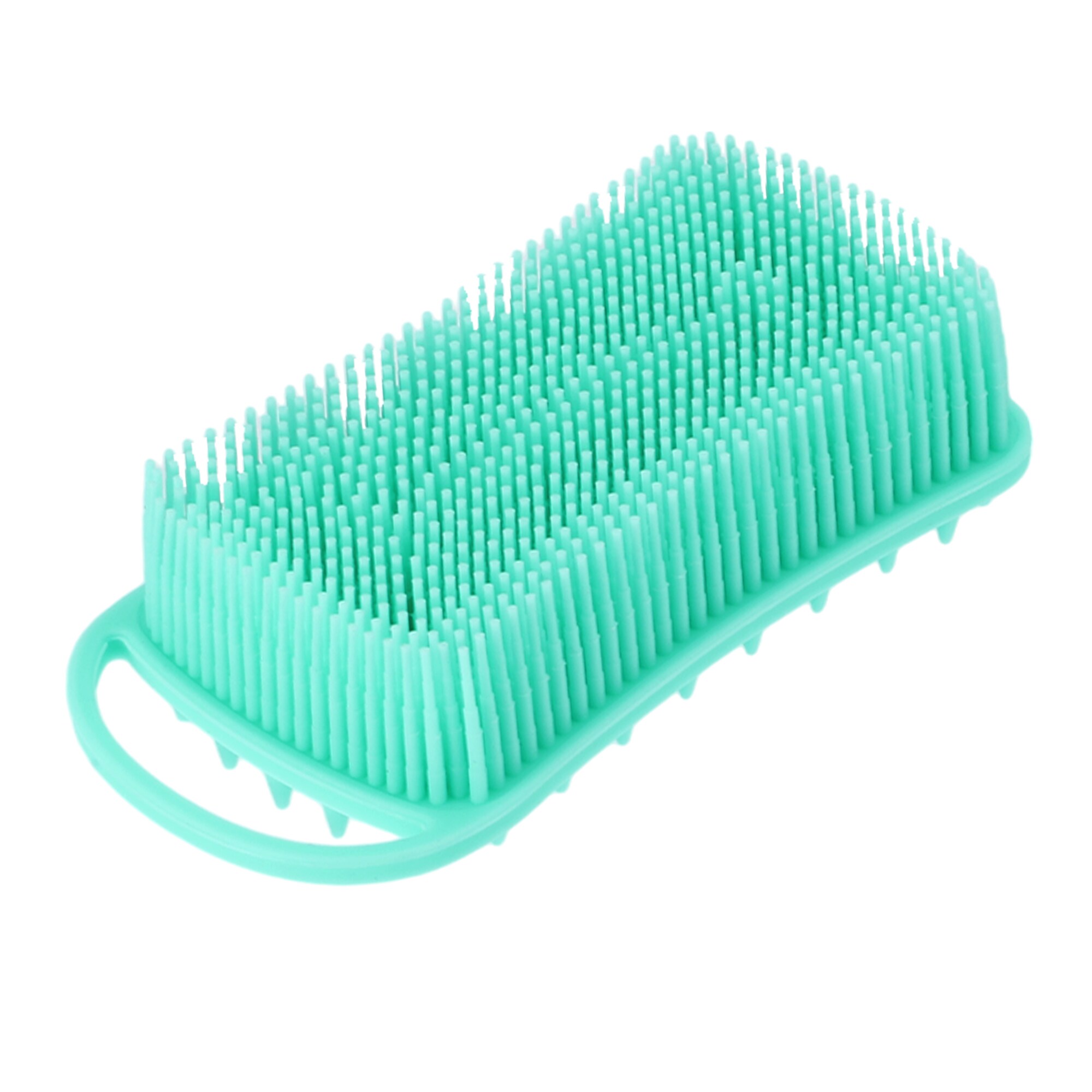 Unique Bargains S25121600UX3371 Double Side Body Bath Brush Back Scrubber for Shower 5.12 Inch x2.52 Inch x1.38 Inch Green 1pc