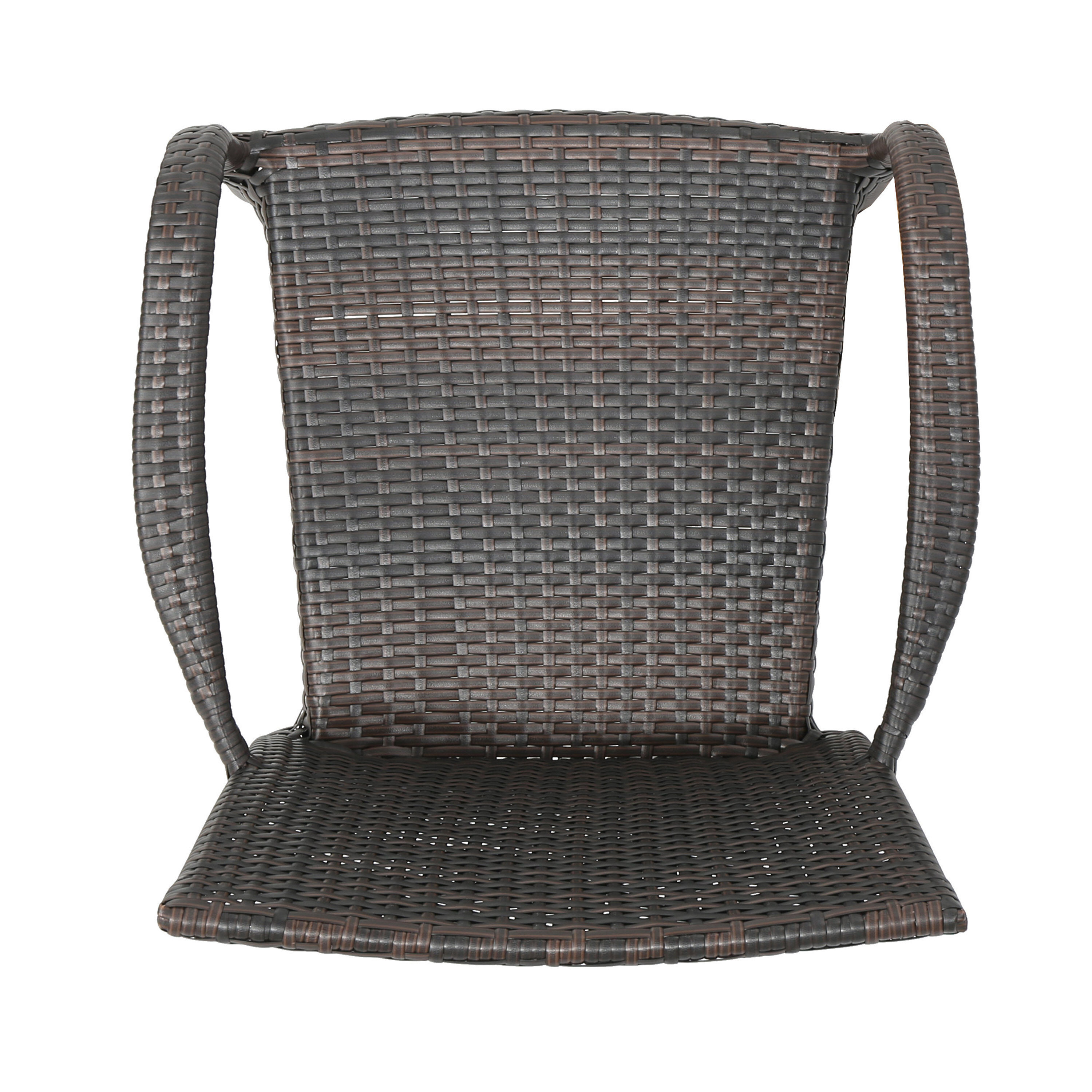 Multibrown Wicker and Iron 8-Seater Outdoor Dining Set