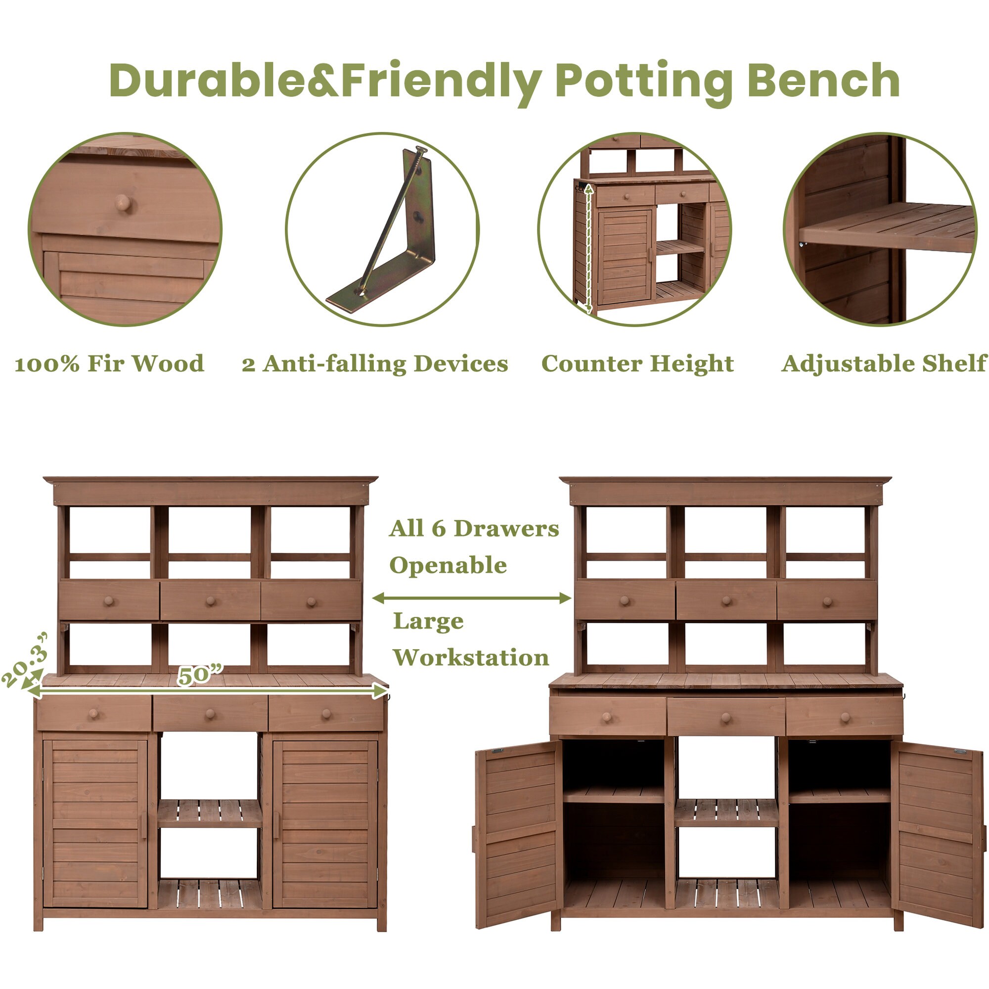 Afoxsos LAF0206P09 Potting-Benches - View #4