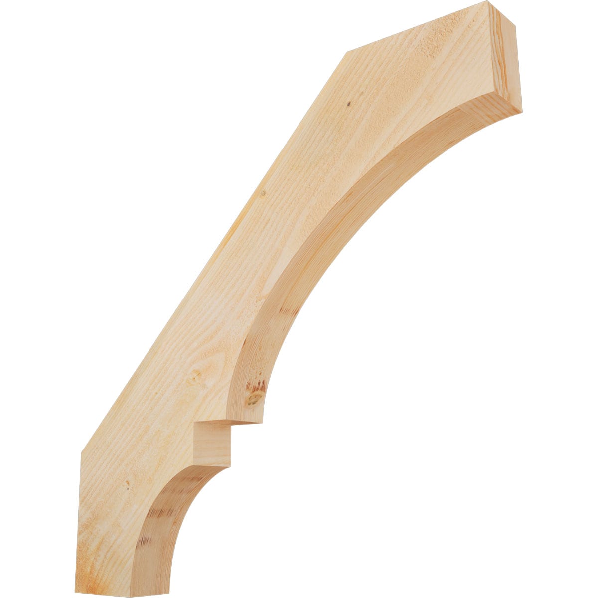 Ekena Millwork BRC04X36X36BOA00RDF 4-in x 36-in x 36-in Douglas Fir Unfinished Wood Balboa Rough Sawn Knee Brace