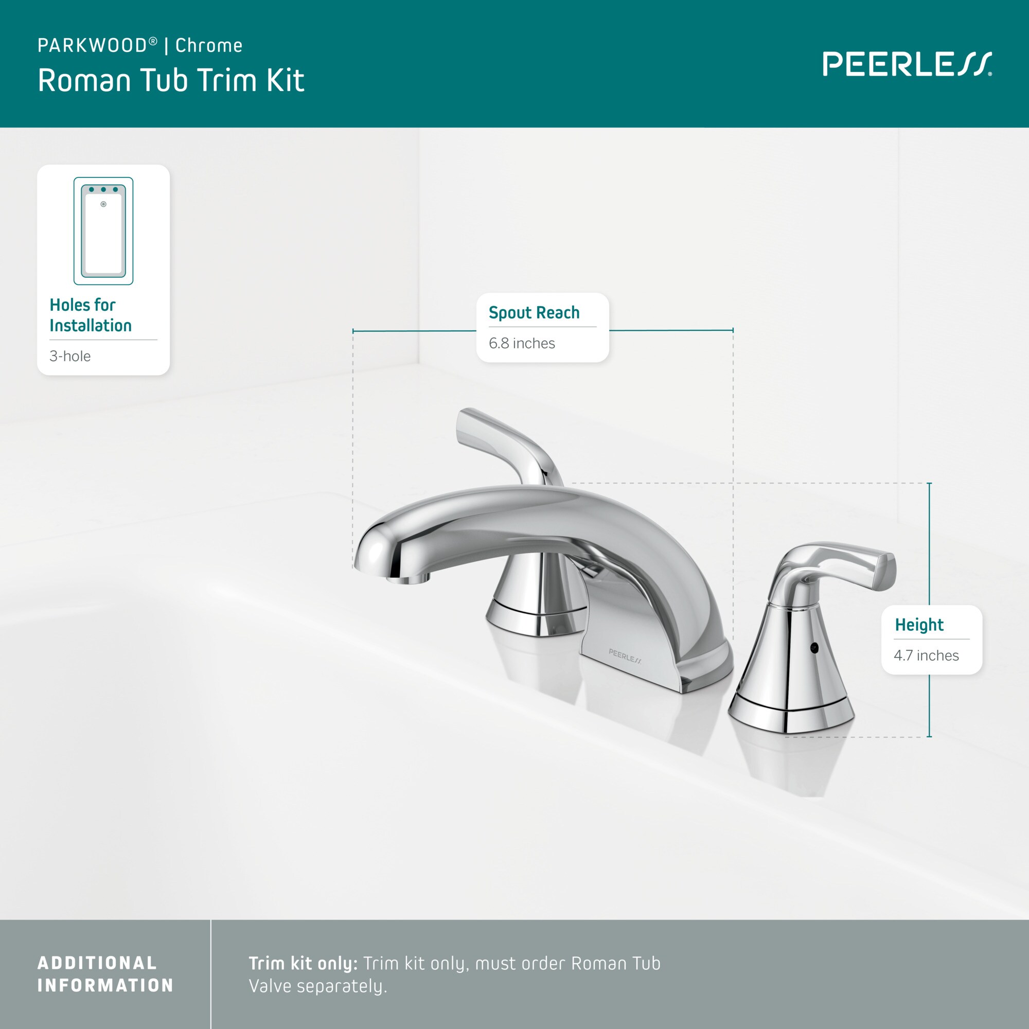 Peerless PTT4335 Roman-Tub-Faucets - View #2