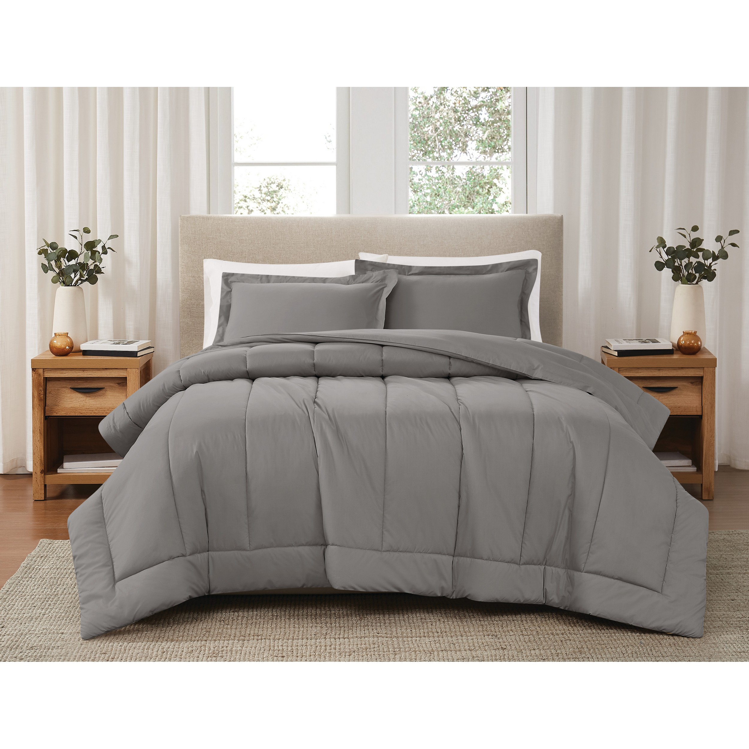 Brooklyn Loom 3-Piece Grey King Comforter Set in the Bedding Sets ...