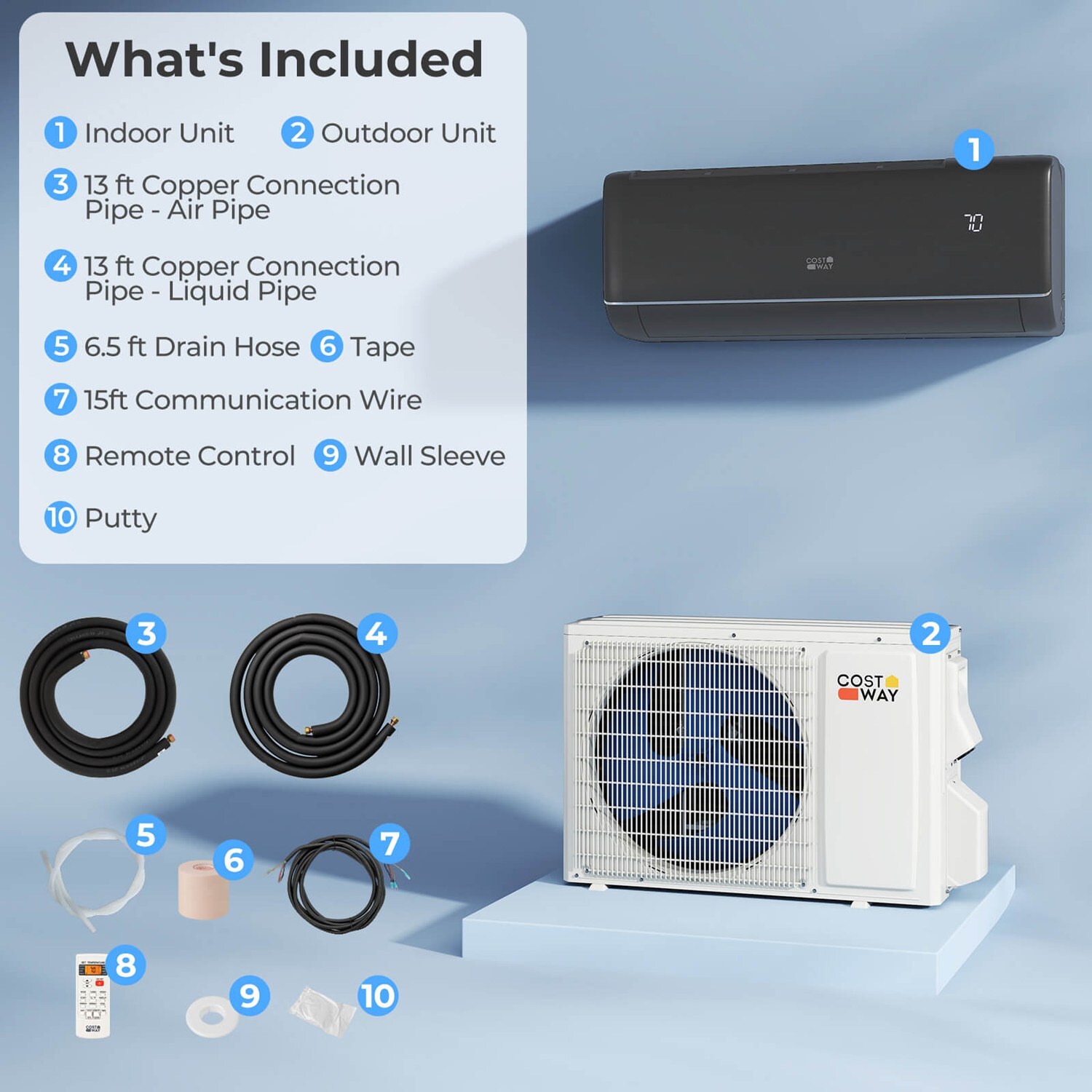 Costway HCST07218 Ductless-Mini-Splits - View #4