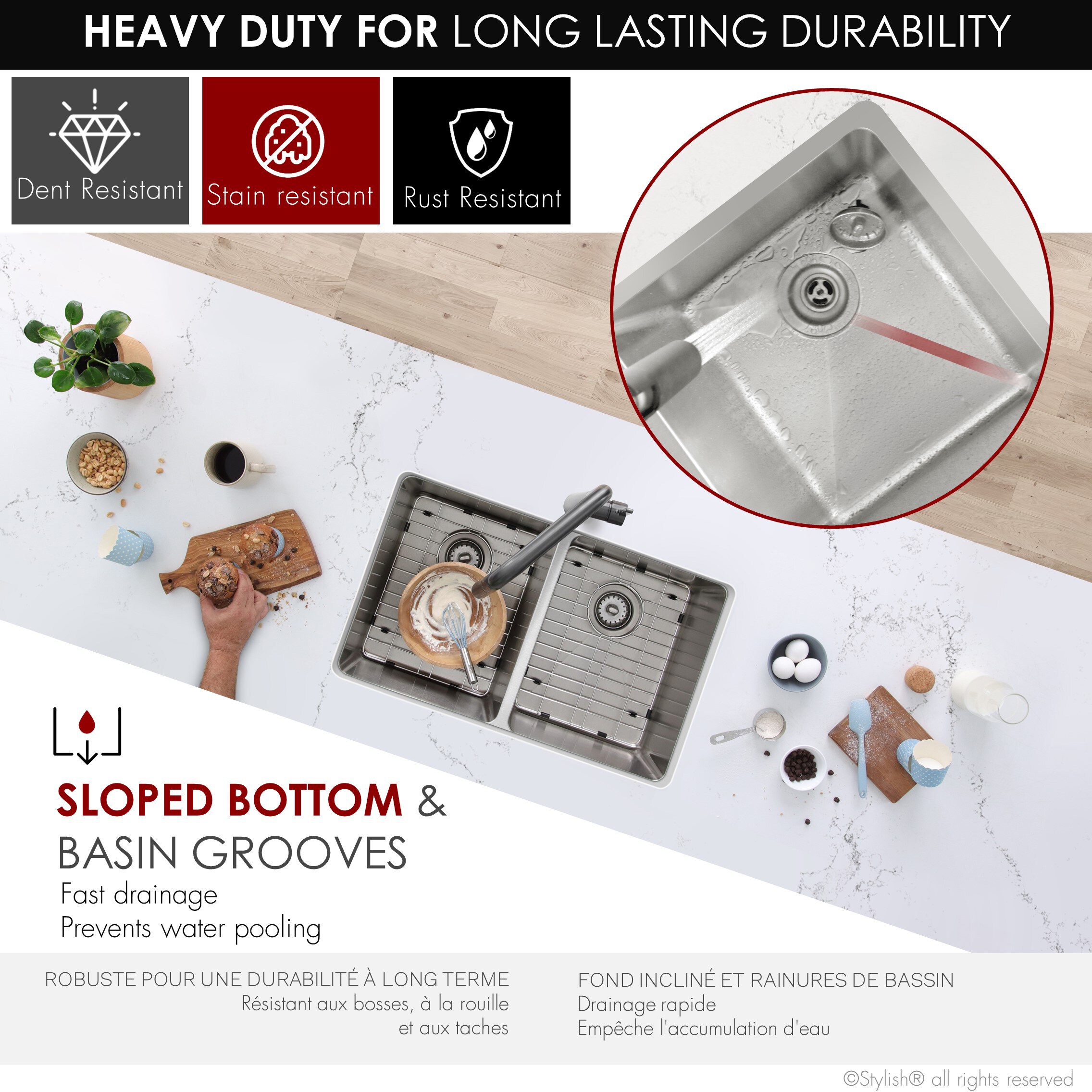 Stylish S-401G1 Kitchen-Sinks - View #7