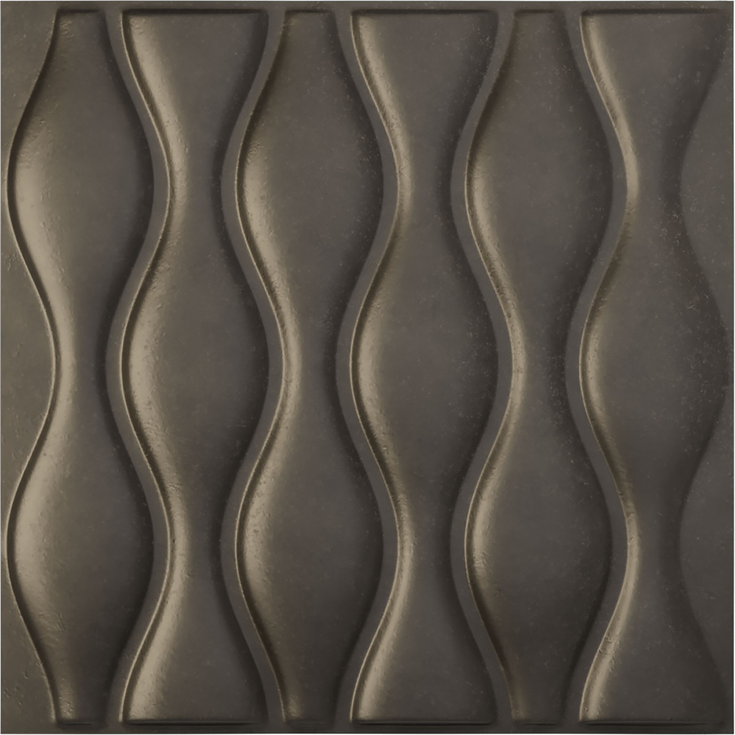 Ekena Millwork WP20X20AIDST 19-5/8-in x 19-5/8-in Embossed Paintable/Stainable Black PVC Abstract Wall Panel ( 2.67-sq ft )