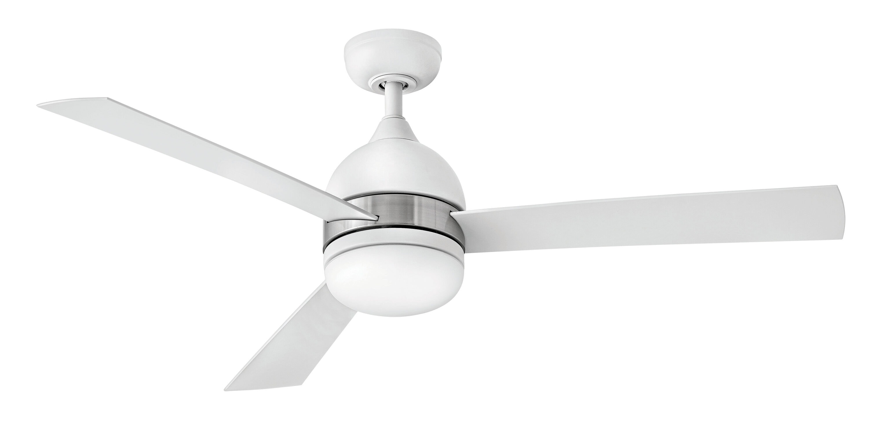 Hinkley Facet 52-in Matt White with Natural Blades Integrated LED Indoor Flush Mount Smart Ceiling Fan with Light and Remote (3-Blade) 905852FMW-LDD Sansujyuku sansujyuku.com