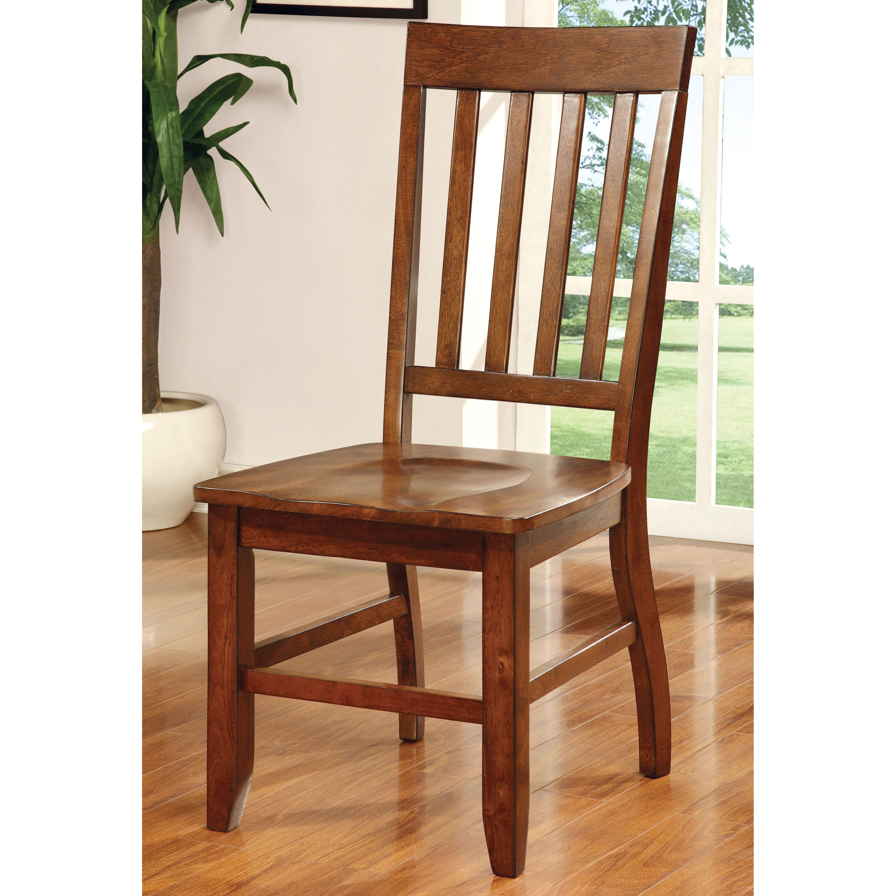 Furniture of america tays rustic linen dining discount chairs