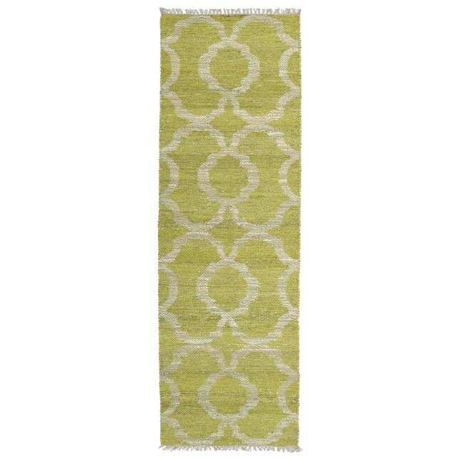 Kaleen Kenwood 2 x 8 Lime Green Indoor Geometric Oriental Handcrafted Runner Kaleen Kenwood 2 x 8 Lime Green Indoor Geometric Oriental Handcrafted Runner