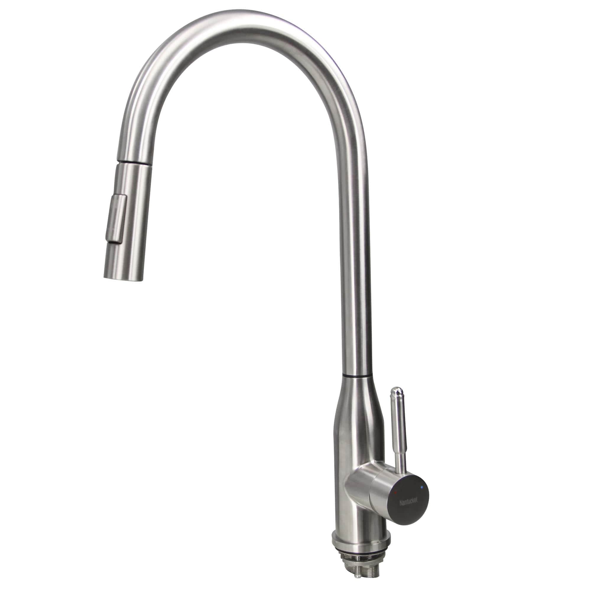 Nantucket  Sinks KF-PD18-SS Goose Neck Pull-Down Faucet with Modernl Styling