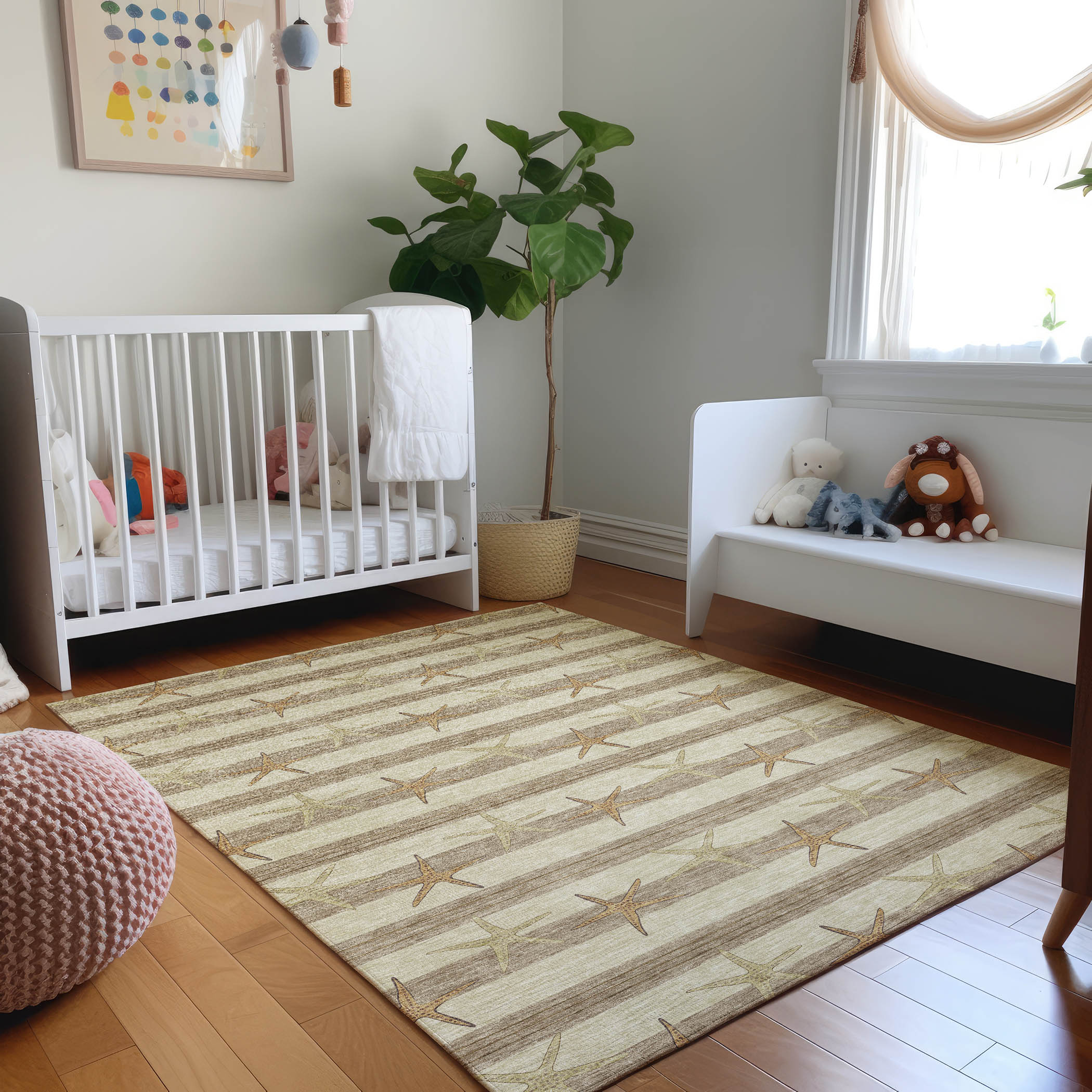 Addison Rugs AMF191TN9X12 Mayfield AMF191TN 9 x 12 (ft) Loomed Polyester Tan Rectangular Indoor Geometric Machine washable Area rug