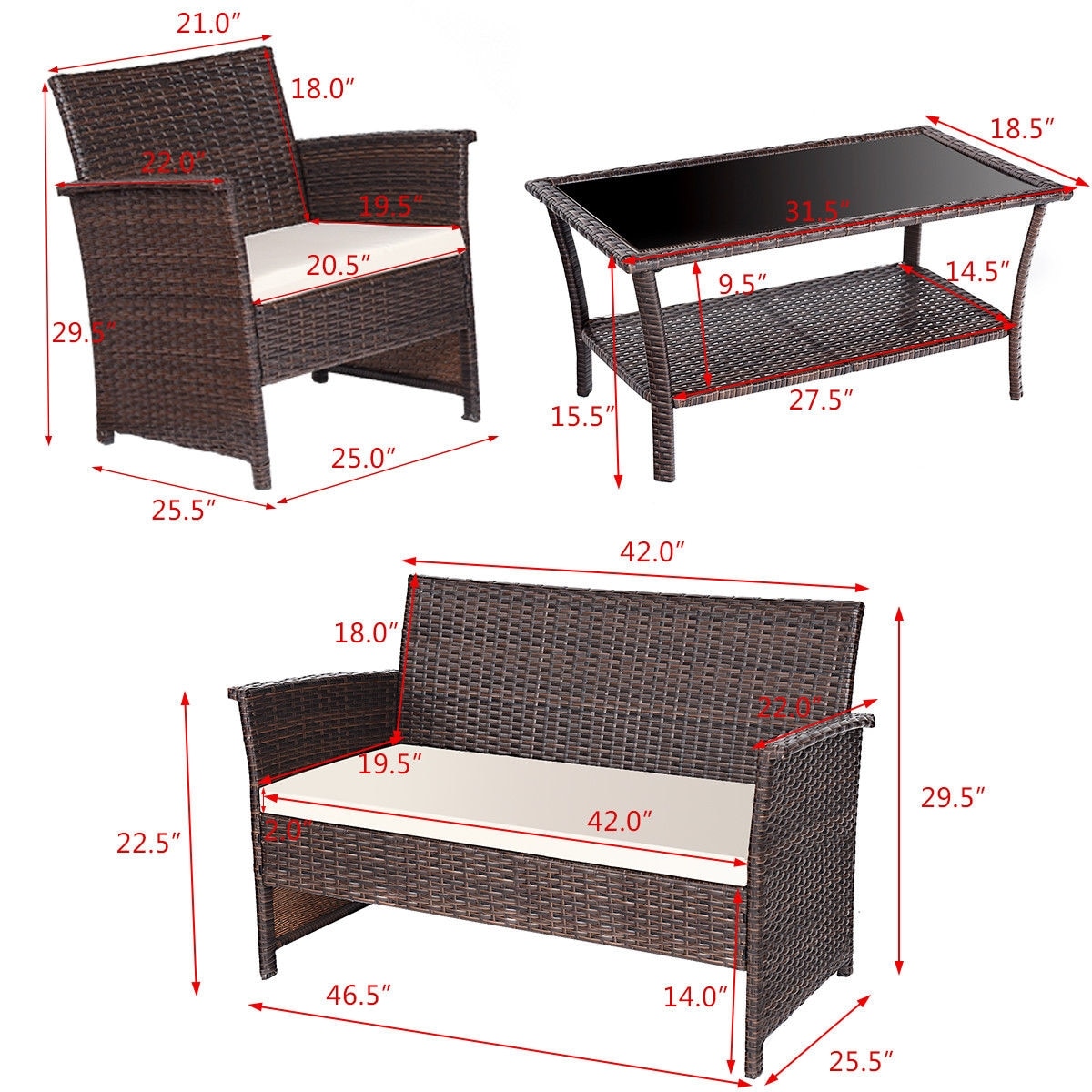 CASAINC WF-HW57026 Patio-Conversation-Sets - View #4