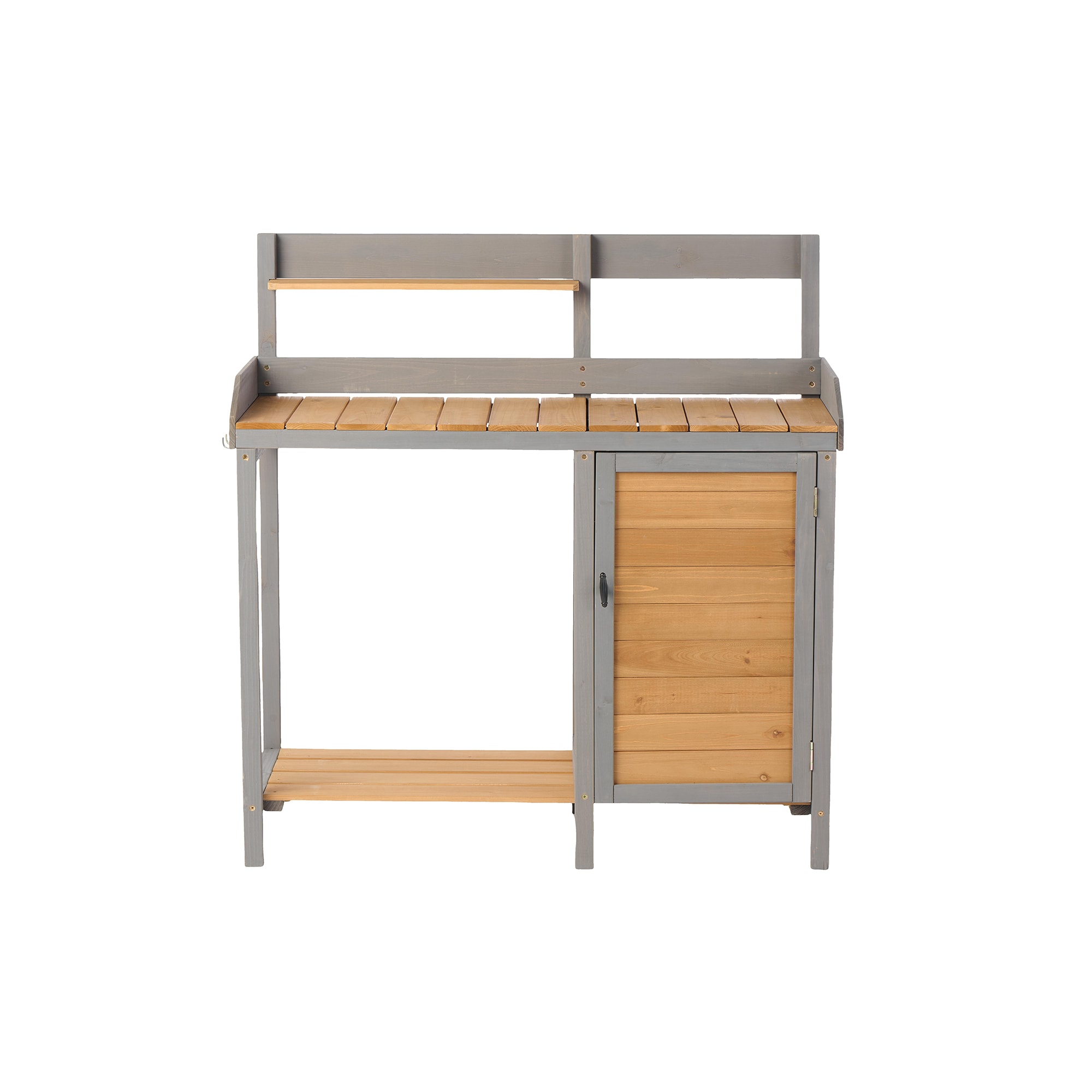 Bybafun YE3300003 42-in x 43.5-in x 17-in Gray + Brown 1 Potting Bench
