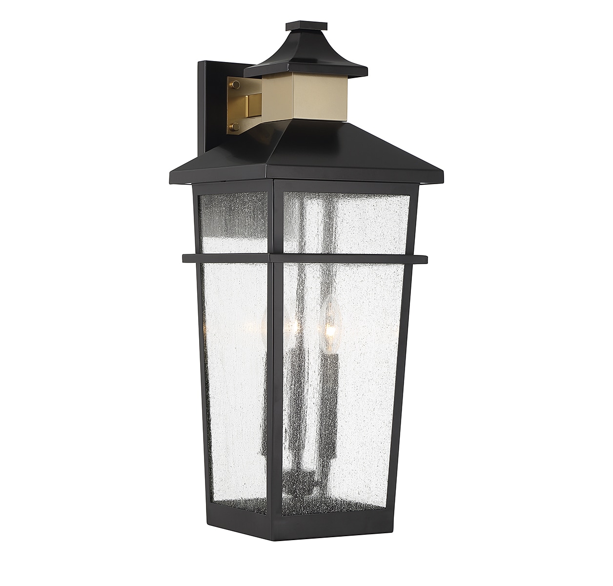 Savoy House 5-715-143 Kingsley 3 -Light 25.25-in H Matte Black Hardwired Outdoor Wall Light