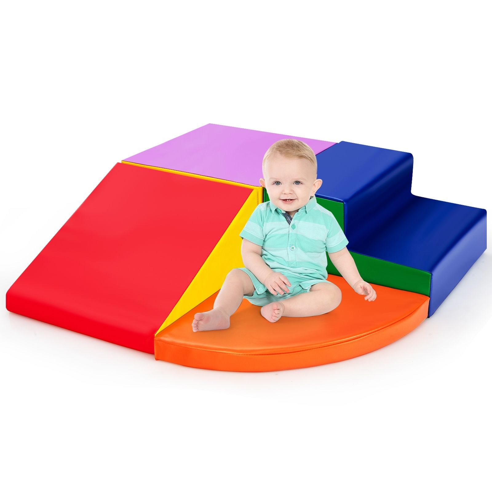 Slickblue - Kids Foam Play Set with Lightweight Blocks for Interactive Play for Crawling Climbing...