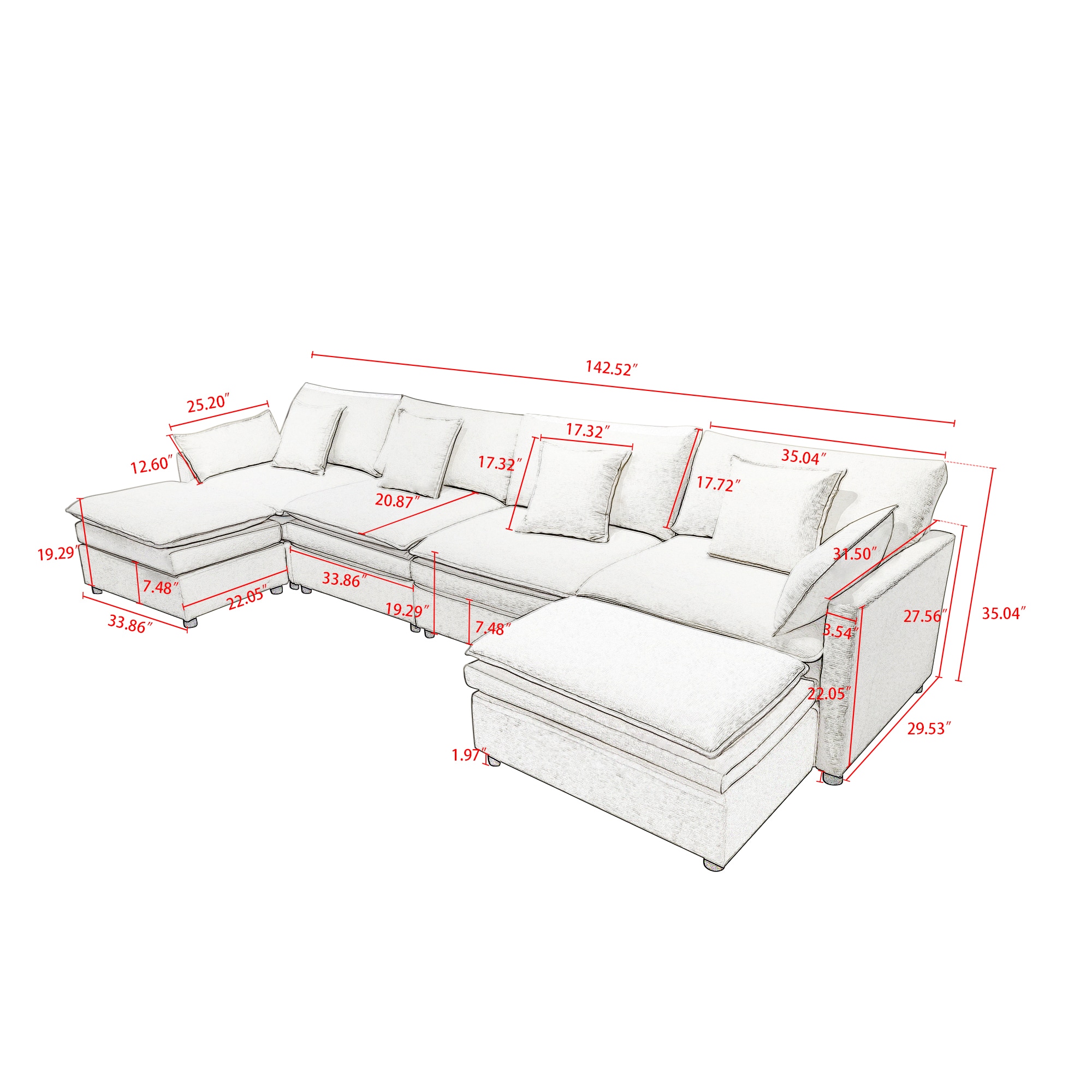 SINOFURN SYA370081BL Sofas-Loveseats - View #6
