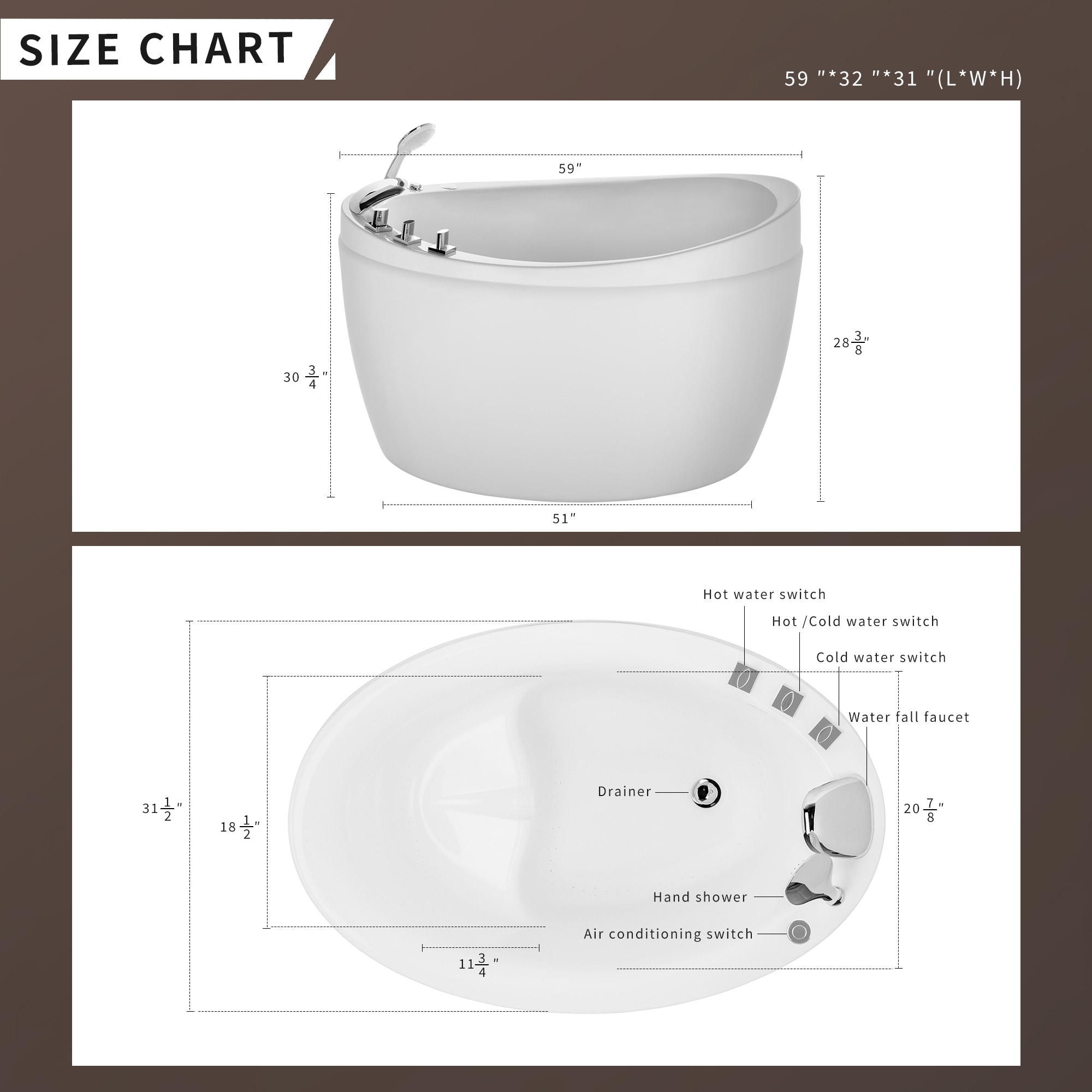 Empava EV-59FT002 bathtubs - View #9