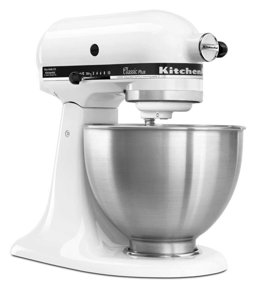 KitchenAid Classic Series 4.5 Quart Tilt-head Stand Mixer White with bowls