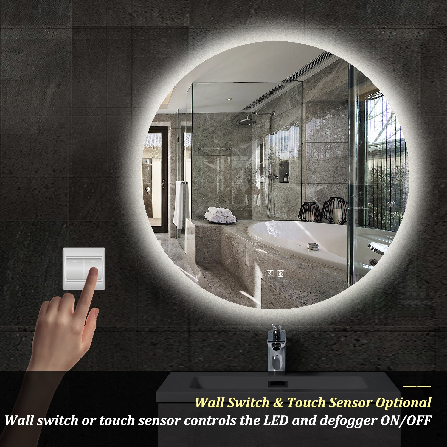 HomLux MA05R24TD-OL Framed-Bath-Mirrors - View #7
