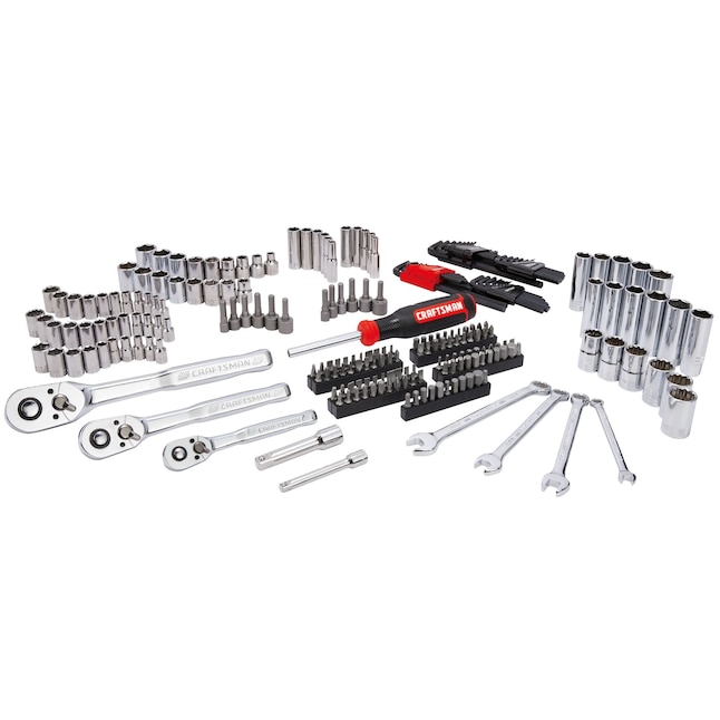 243-Piece Craftsman Standard (SAE) and Metric Combination Polished Chrome Mechanics Tool Set (1/4-in; 3/8-in; 1/2-in)