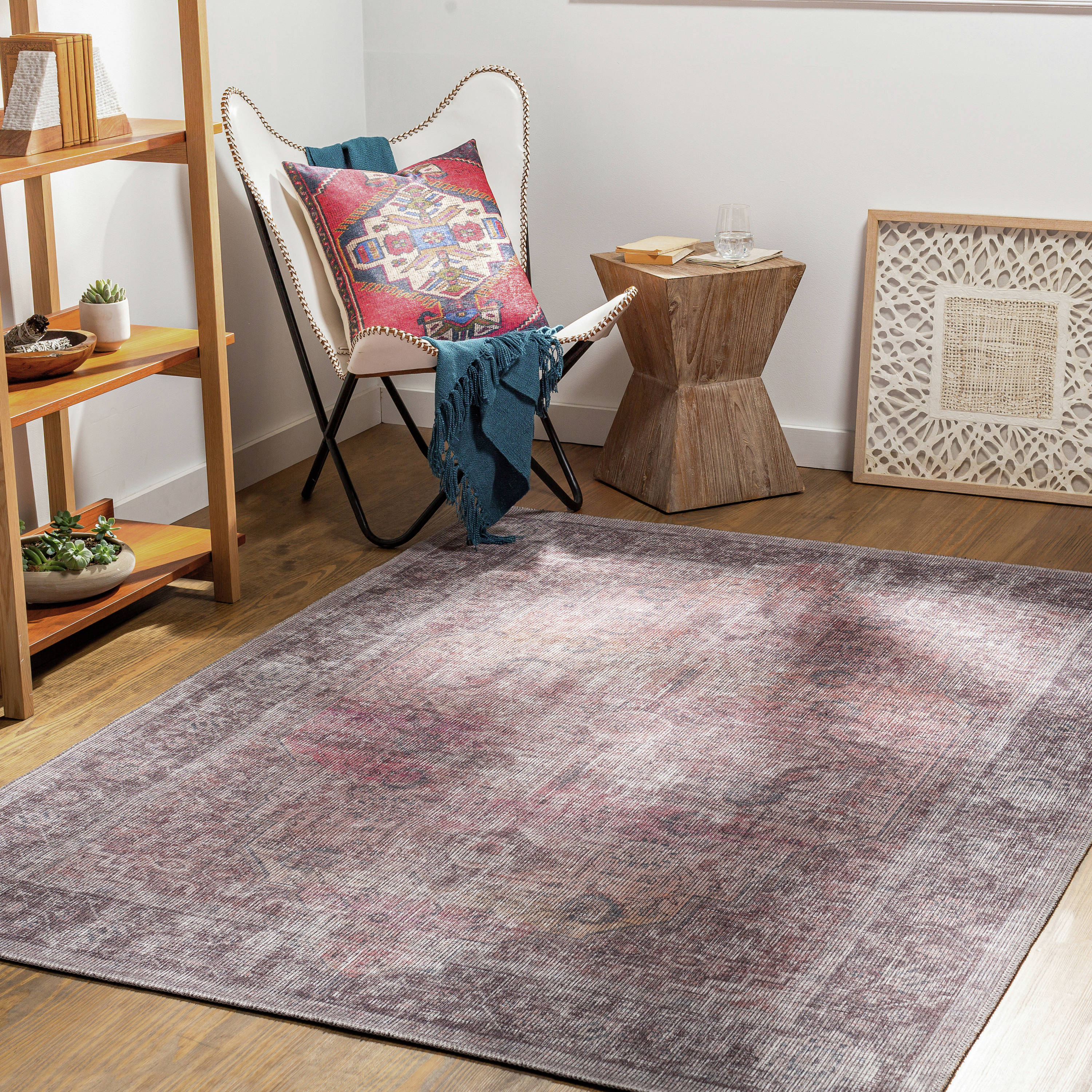 Artistic Weavers FRL2305-9312 Farrell 9 X 12 (ft) Red Indoor Medallion Oriental Machine Washable Area Rug