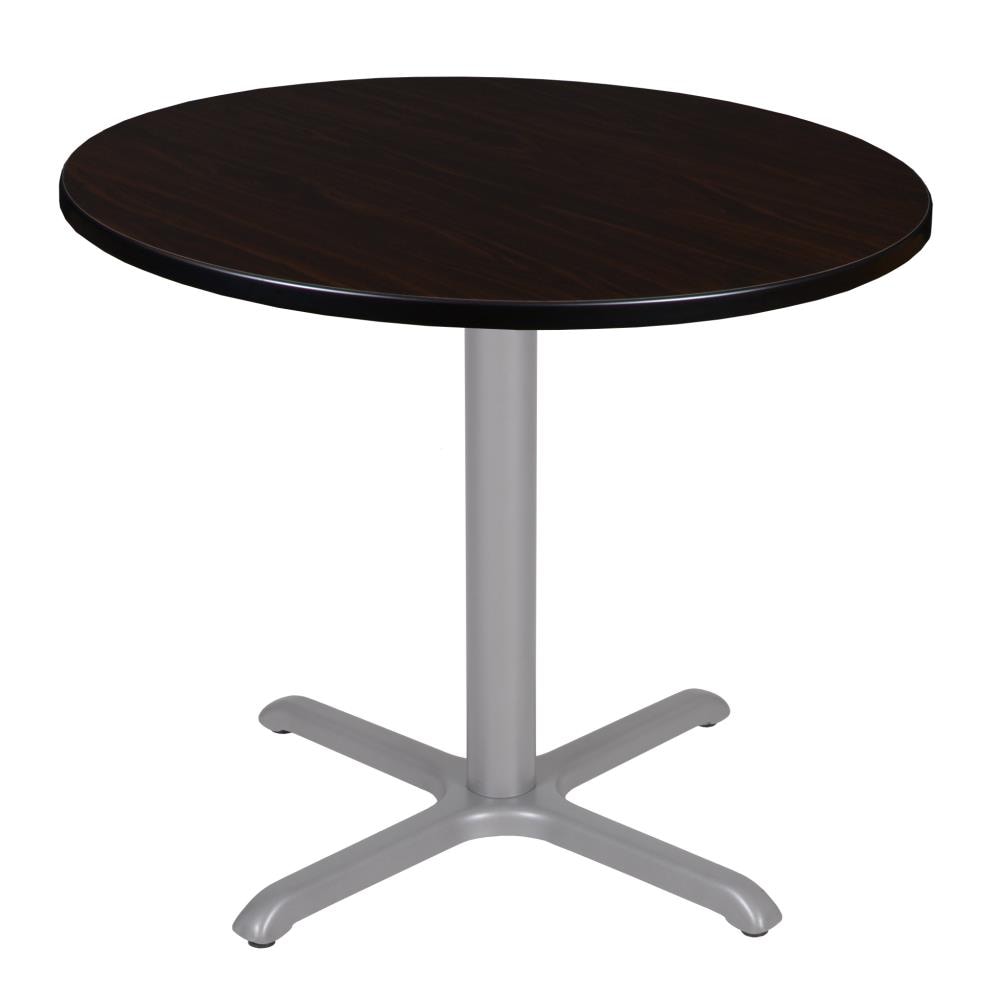 Regency TVX36RNDMWGY Breakroom Brown 4-Person Training Table (36-in W x 29-in H)
